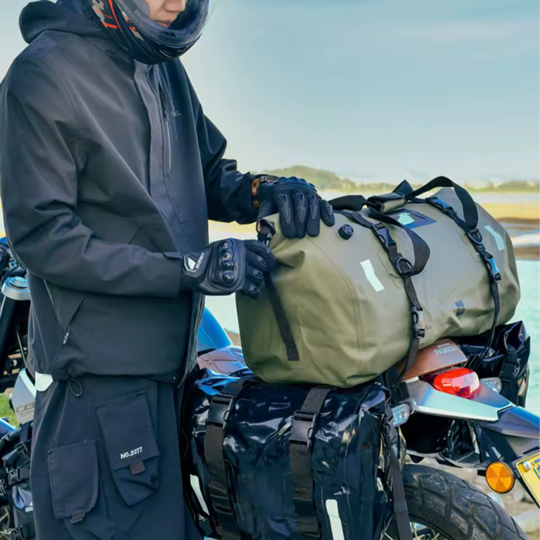 Bolsa Para Moto Impermeável Masculina Motowolf