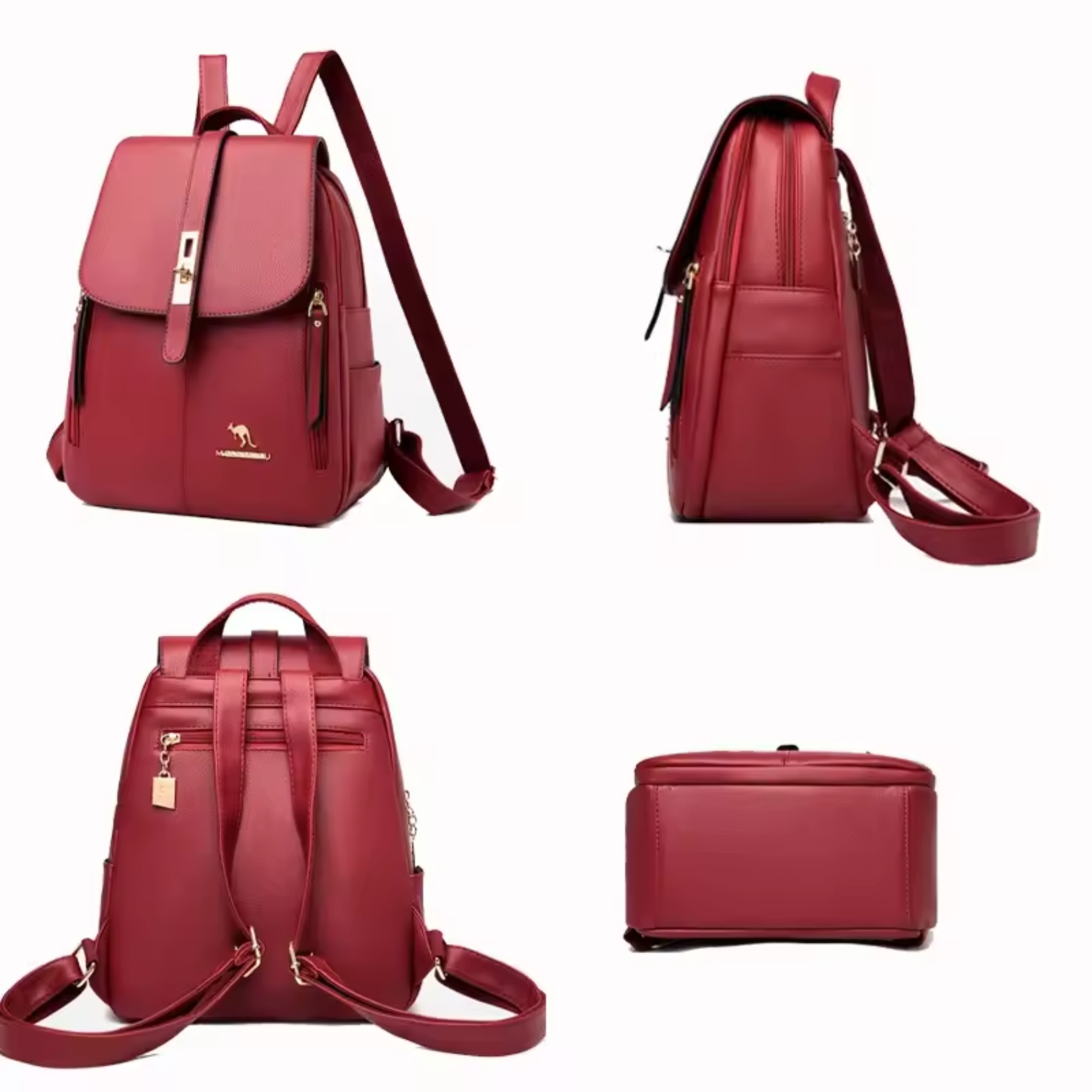 Mochila Feminina De Couro Premium KMFFLY