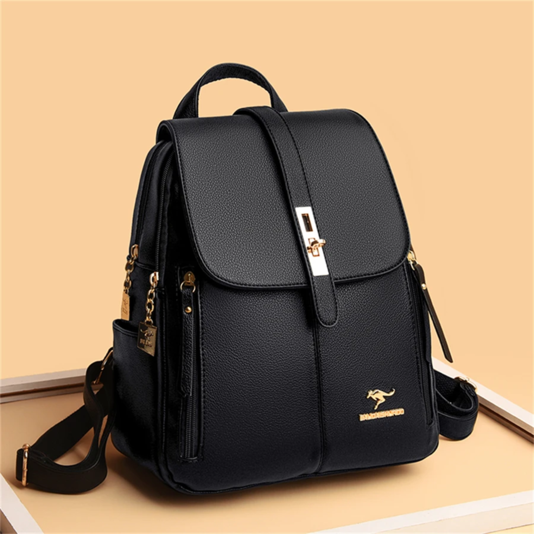 Mochila Feminina Preta KMFFLY