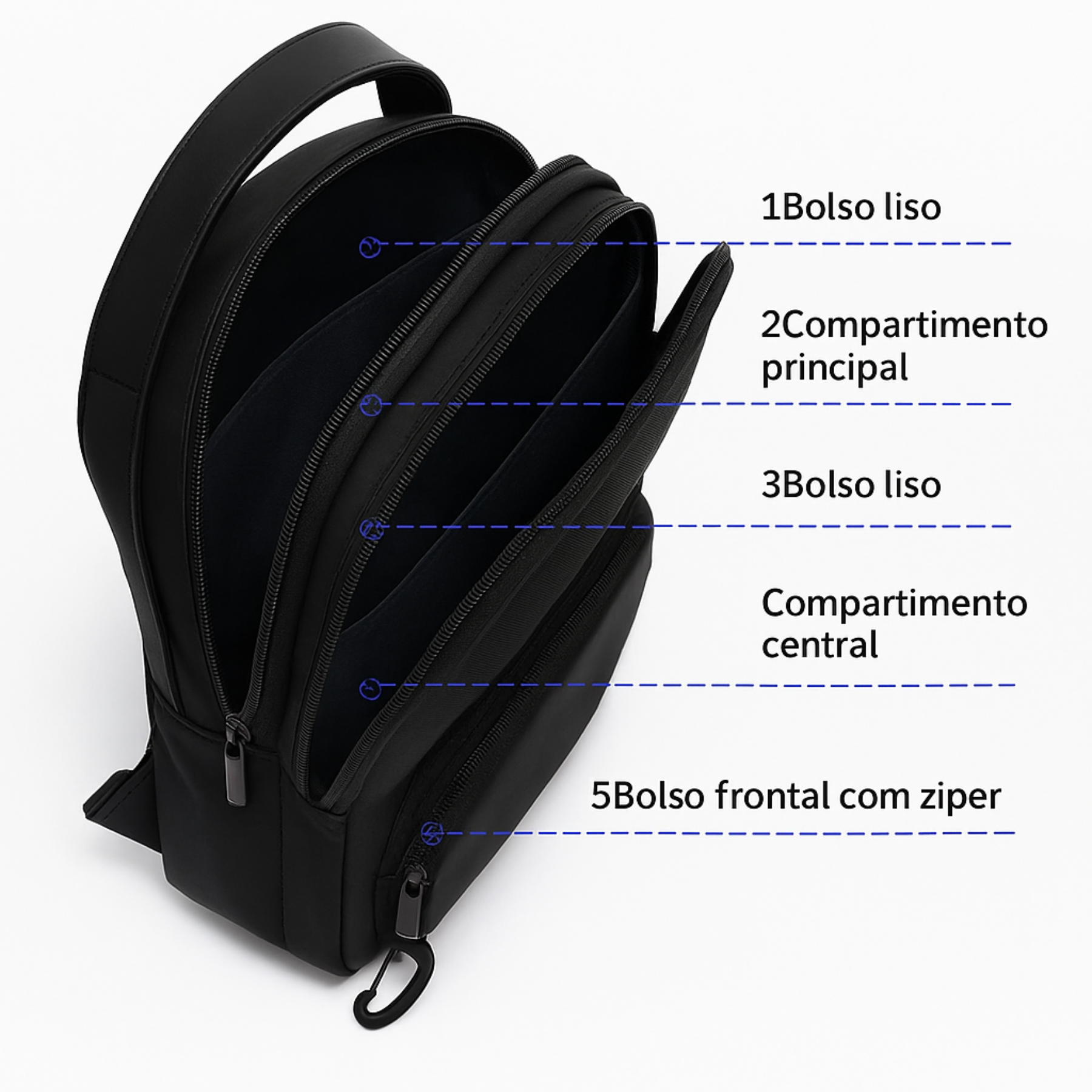 Bolsa Masculina Transversal Leopnu