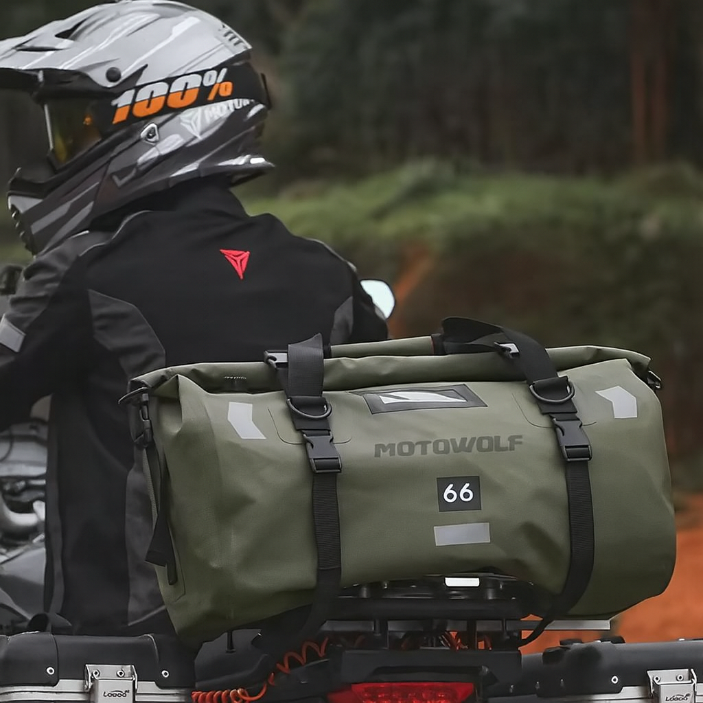 Bolsa Para Moto Impermeável Masculina Motowolf