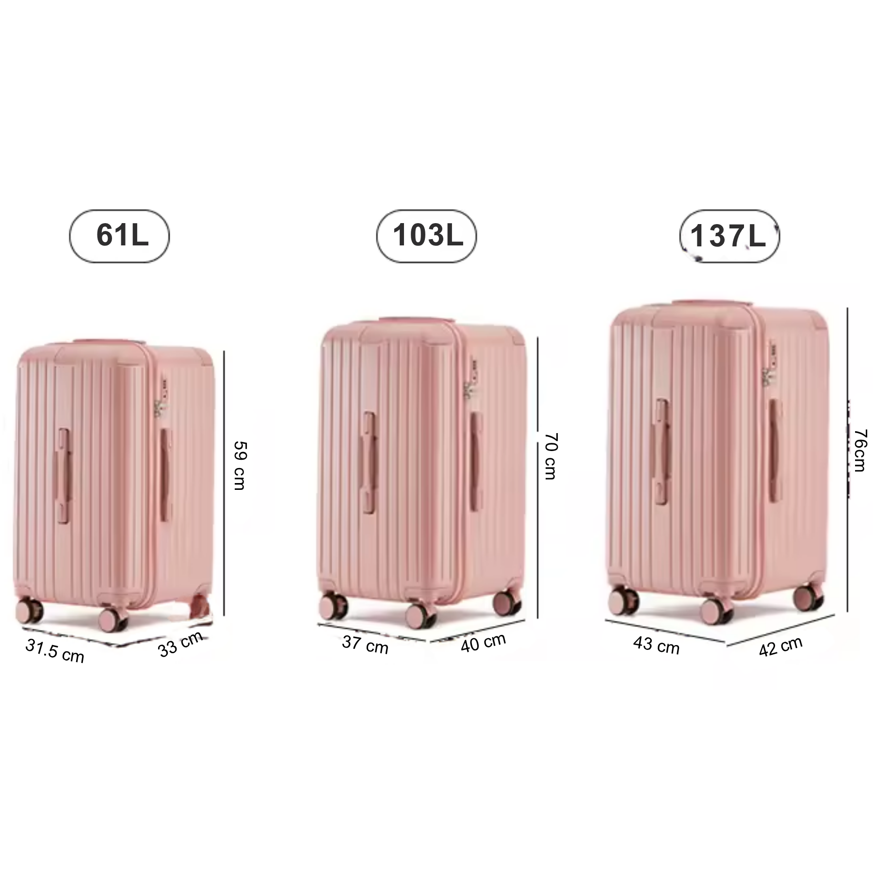 Mala De Viagem Feminina AeroTitan Pro Rosa