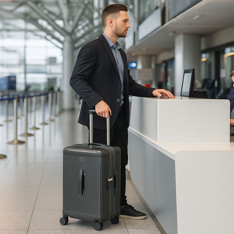 Mala De Viagem Masculina Trium Cinza Bagagem Vip