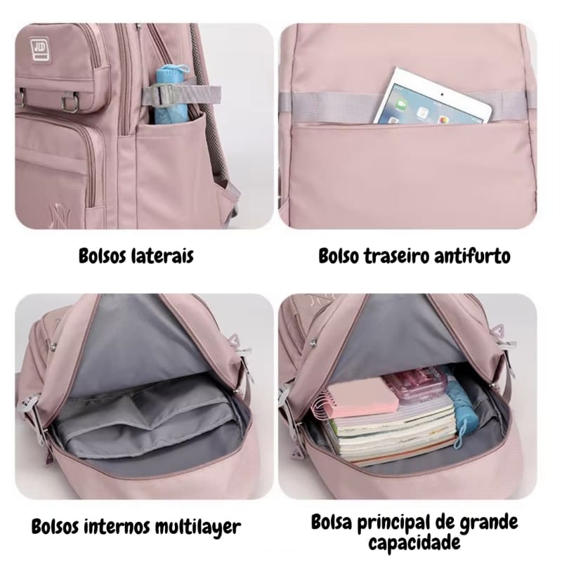 Mochila Escolar Feminina Reforçada