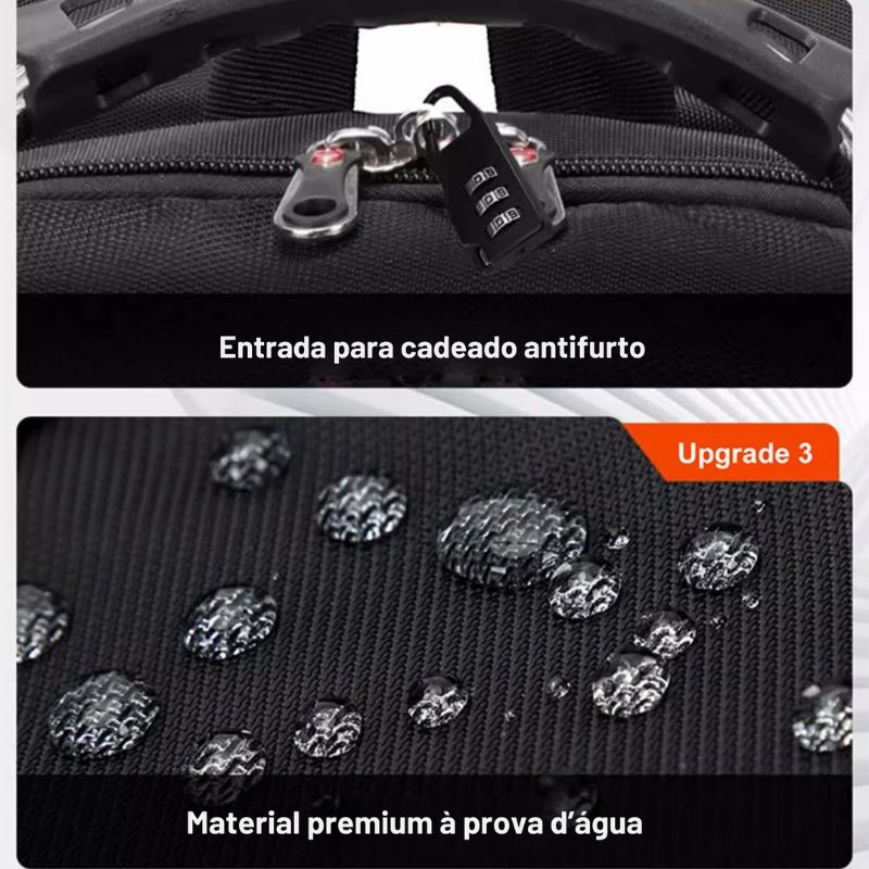 Mochila Masculina Premium Antifurto