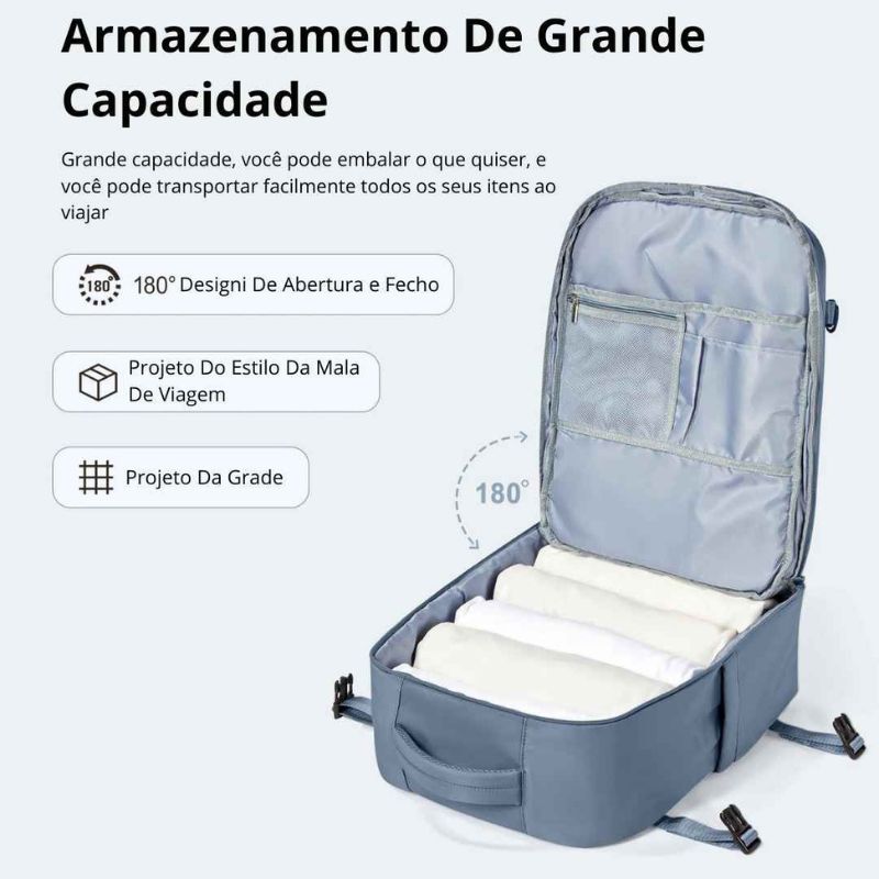 Mochila Viagem Feminina com Divisórias