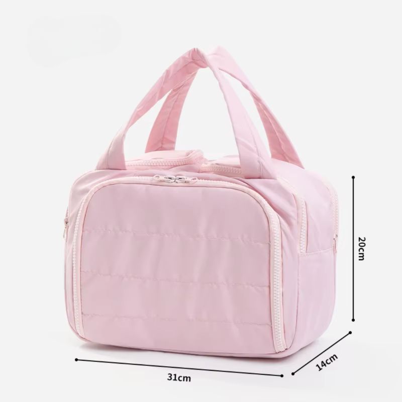 Tamanho da Necessaire Feminina Rosa Lumière