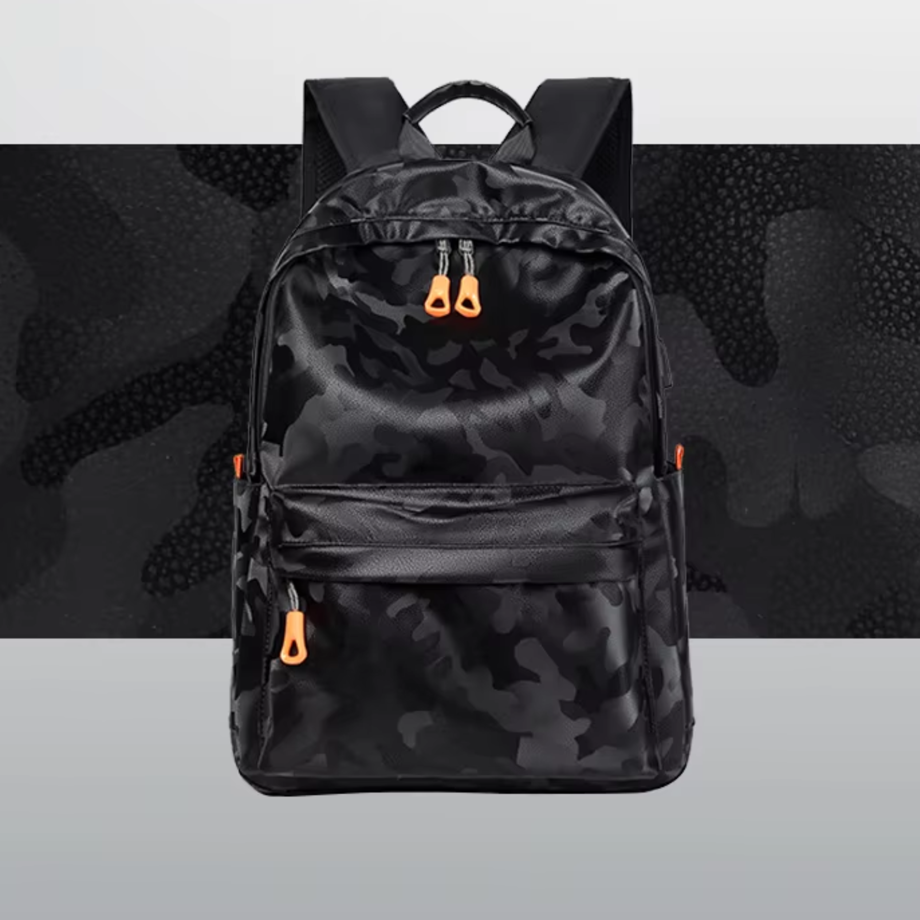 Bolso frontal amplo para acesso rápido a estojo e pequenos itens
