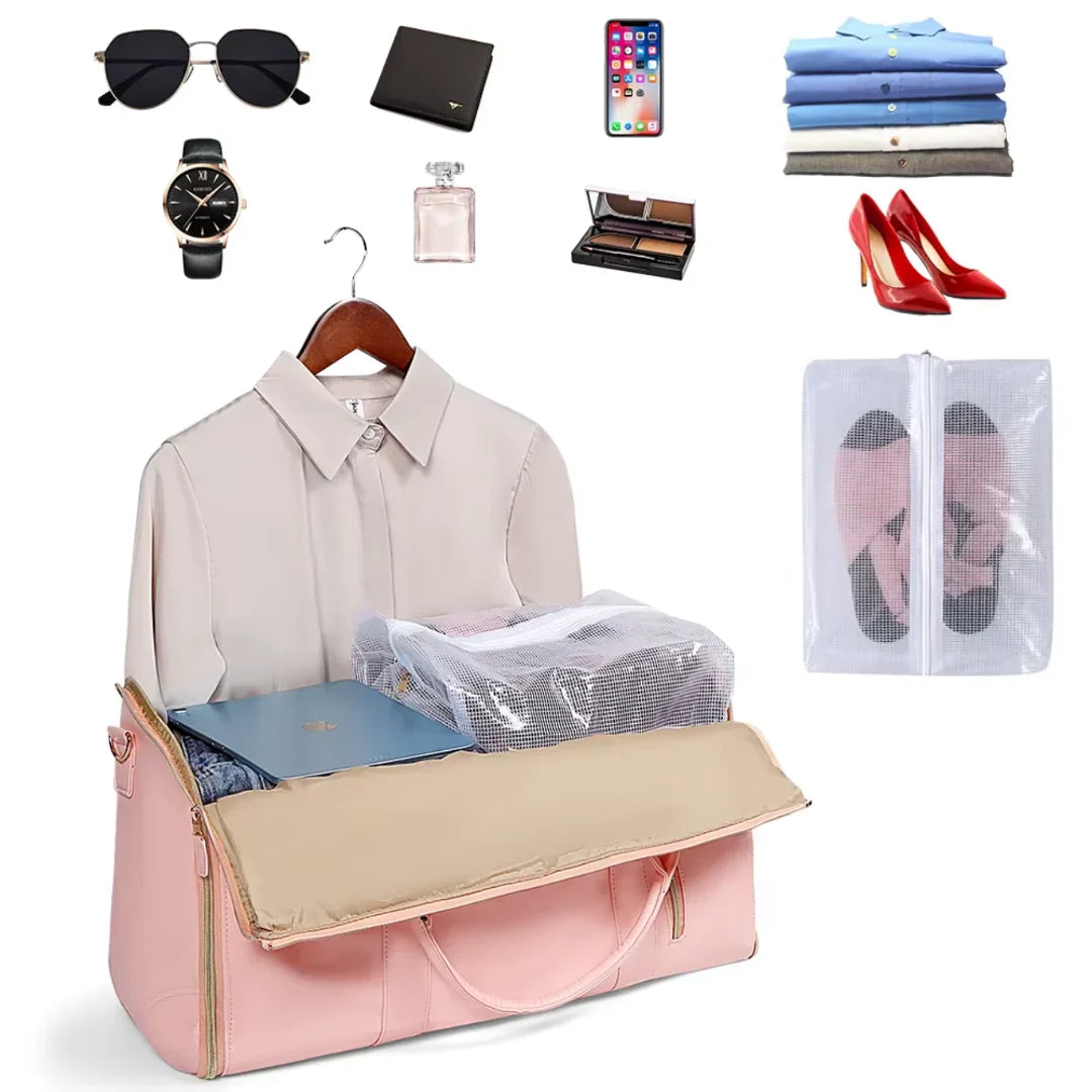 bolsa rosa feminina de viagem