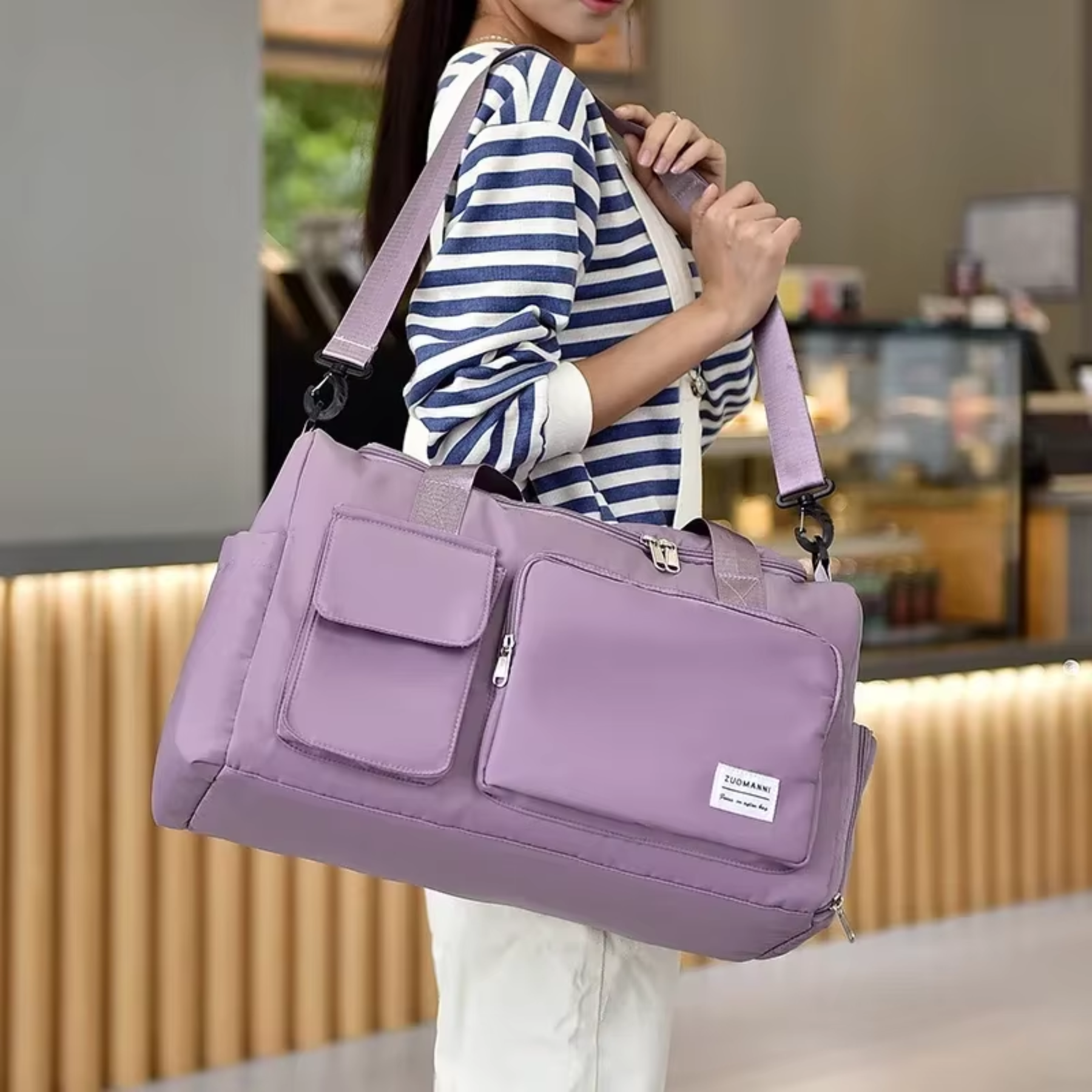 Bolsa de Viagem Feminina GlobeGlam – Roxa 35 Litros