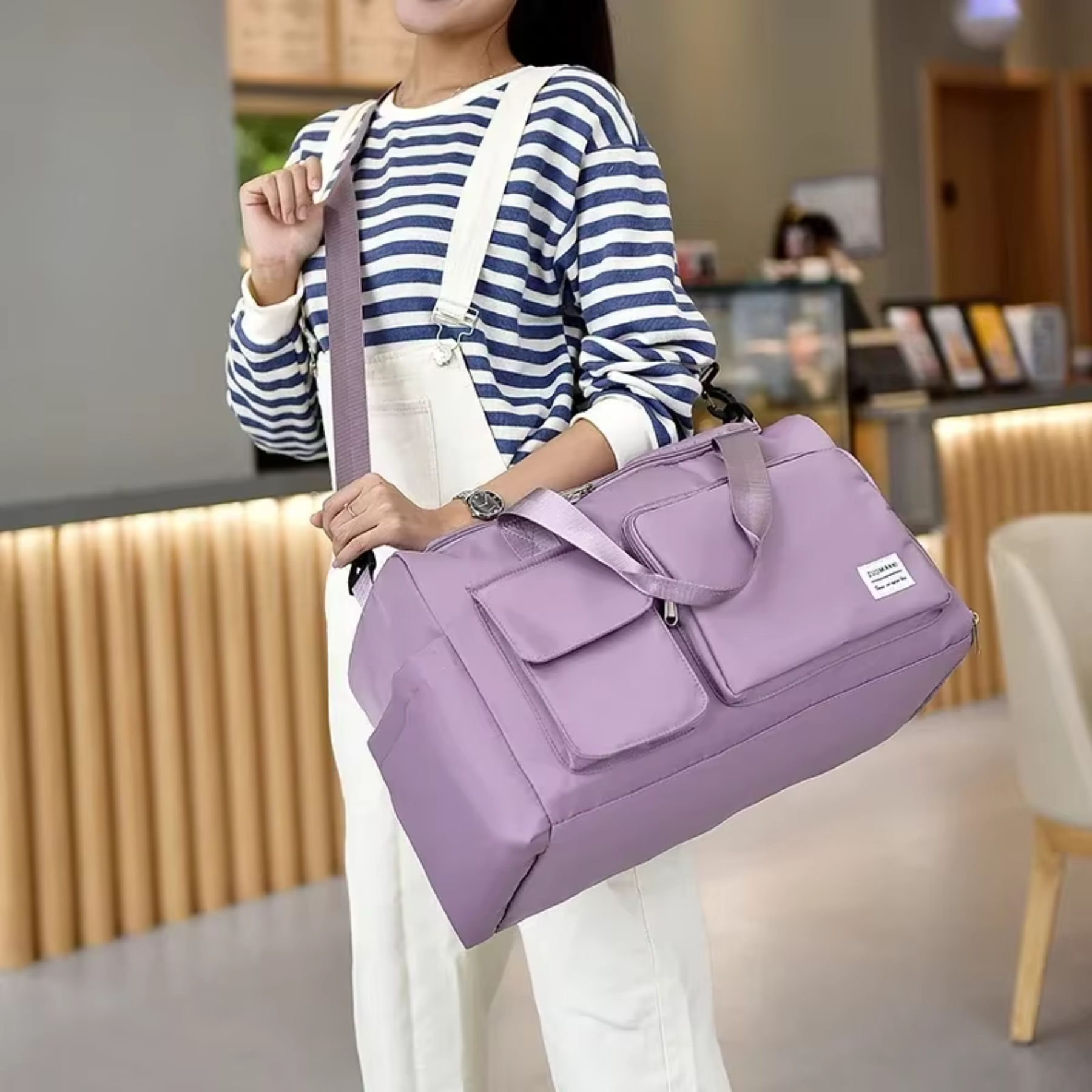 Bolsa de Viagem Feminina GlobeGlam – Roxa 35 Litros