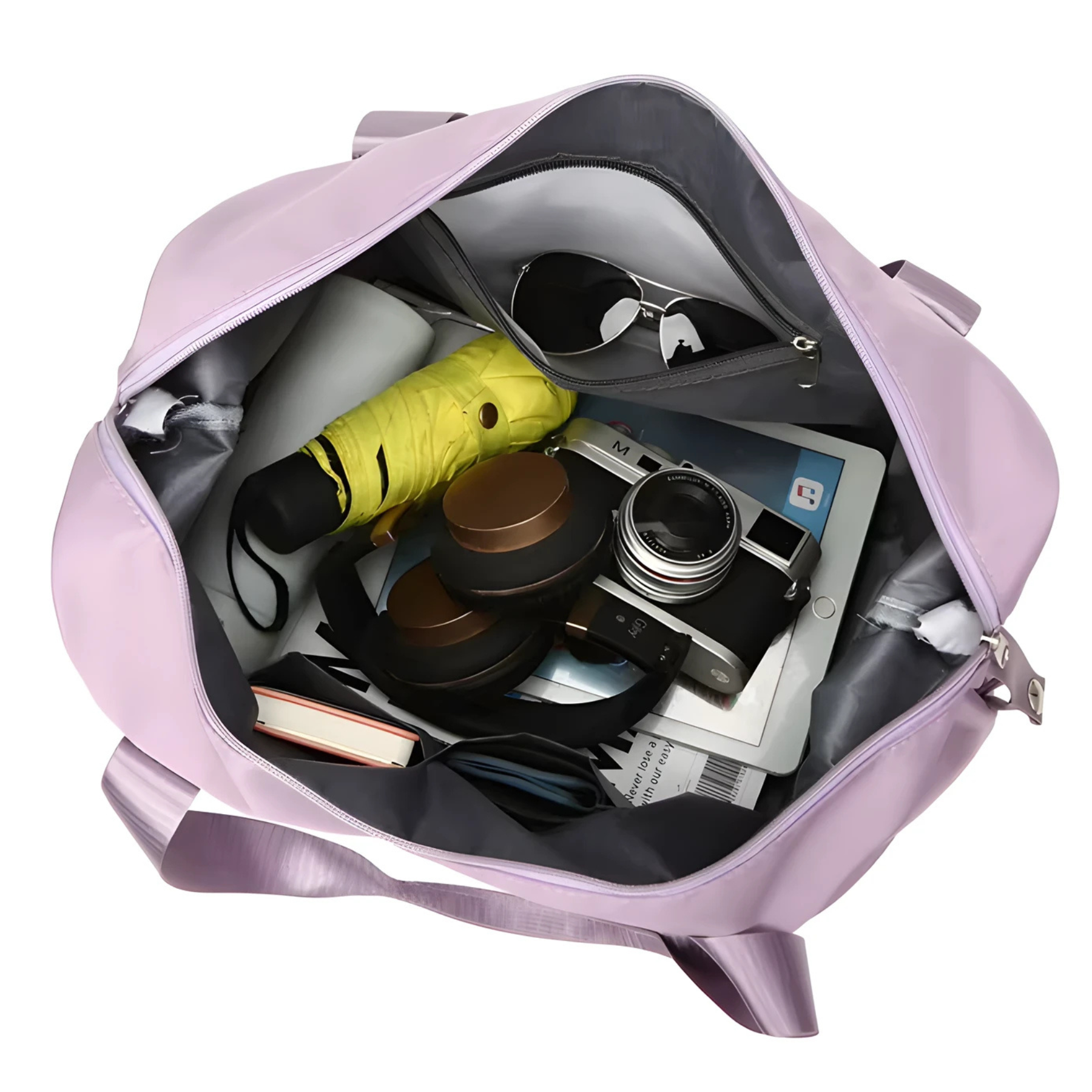 Bolsa de Viagem Feminina Roxa em Nylon Voyage