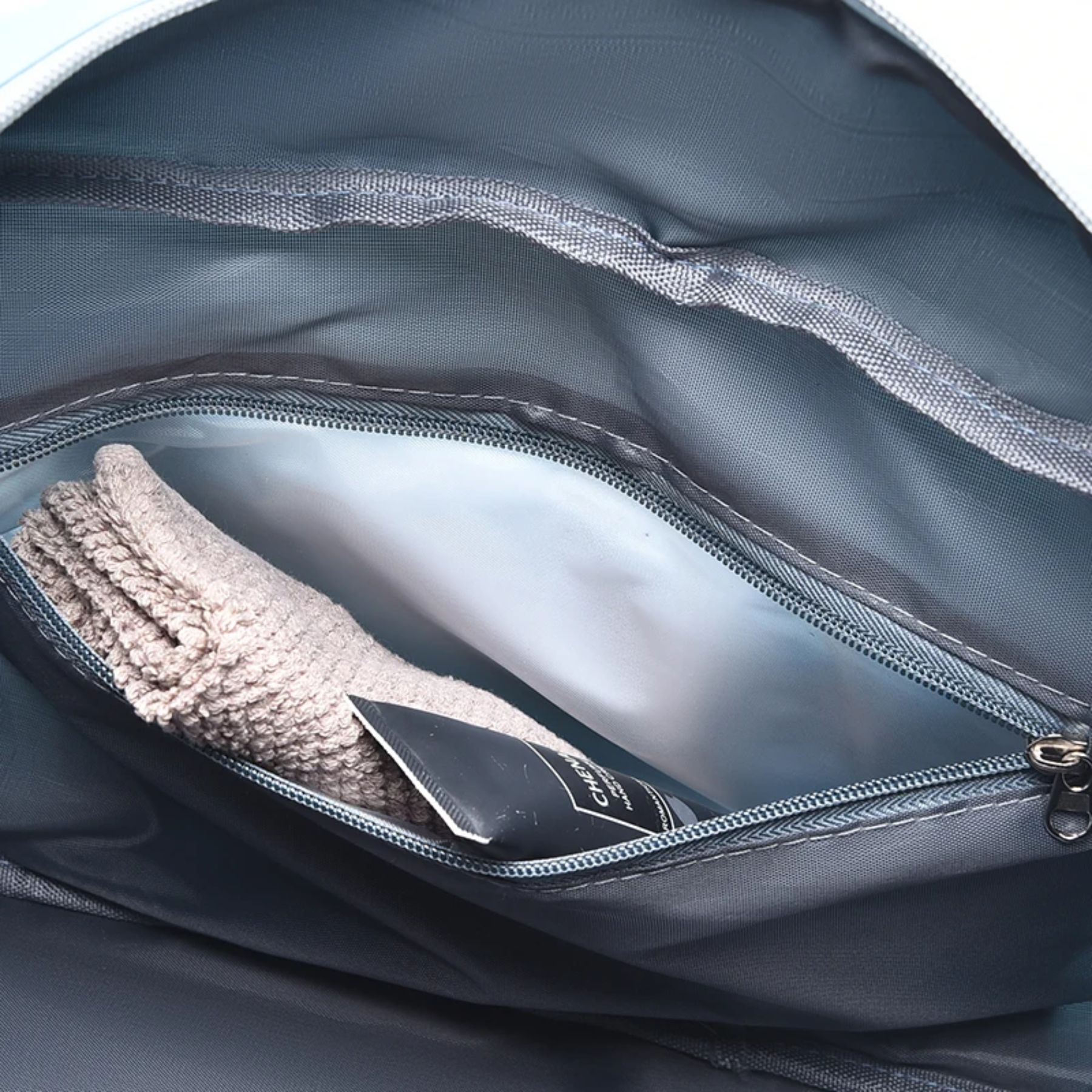 Alças de mão reforçadas da bolsa feminina azul AOTTLA