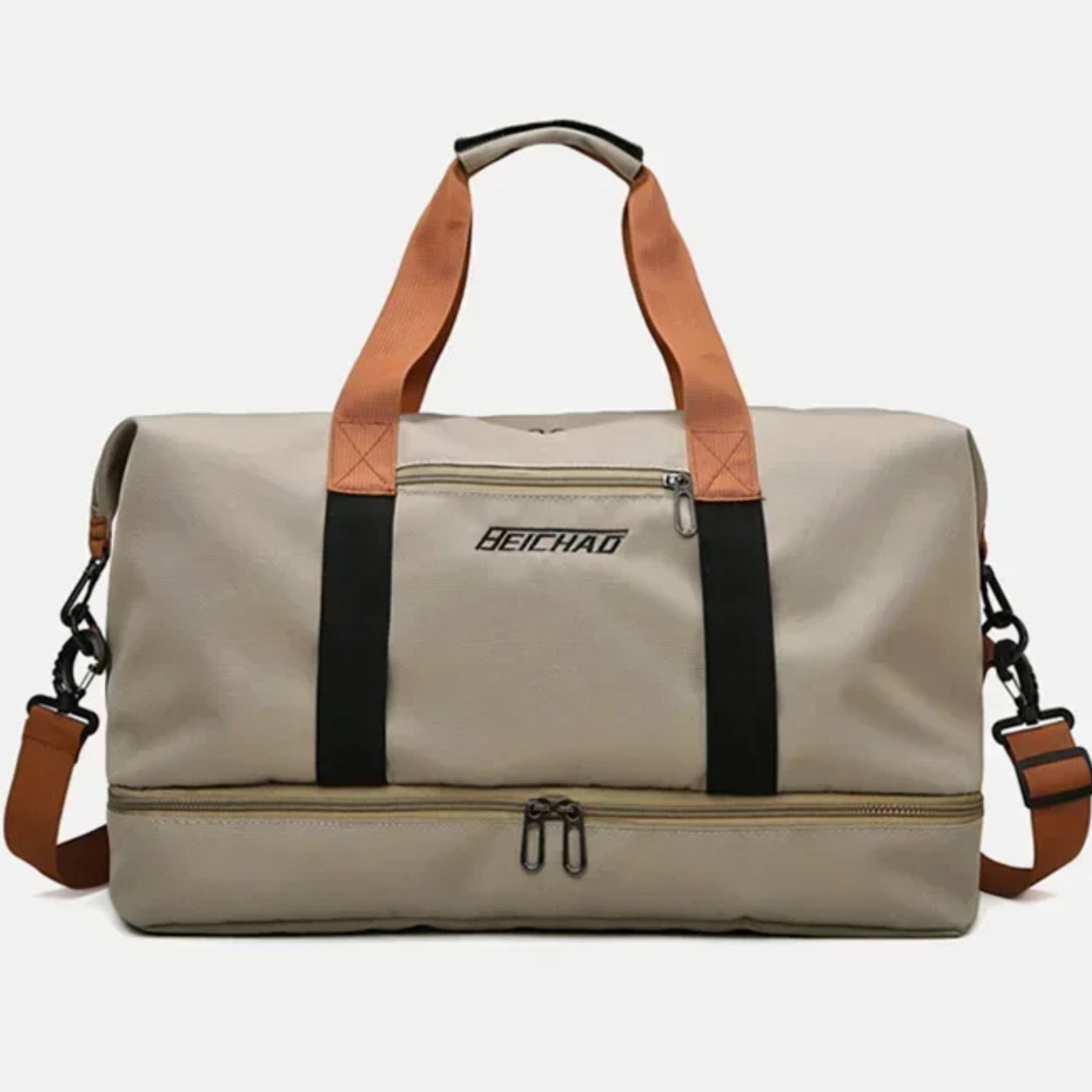 Bolso externo com zíper da bolsa feminina UltraPack bege para itens essenciais