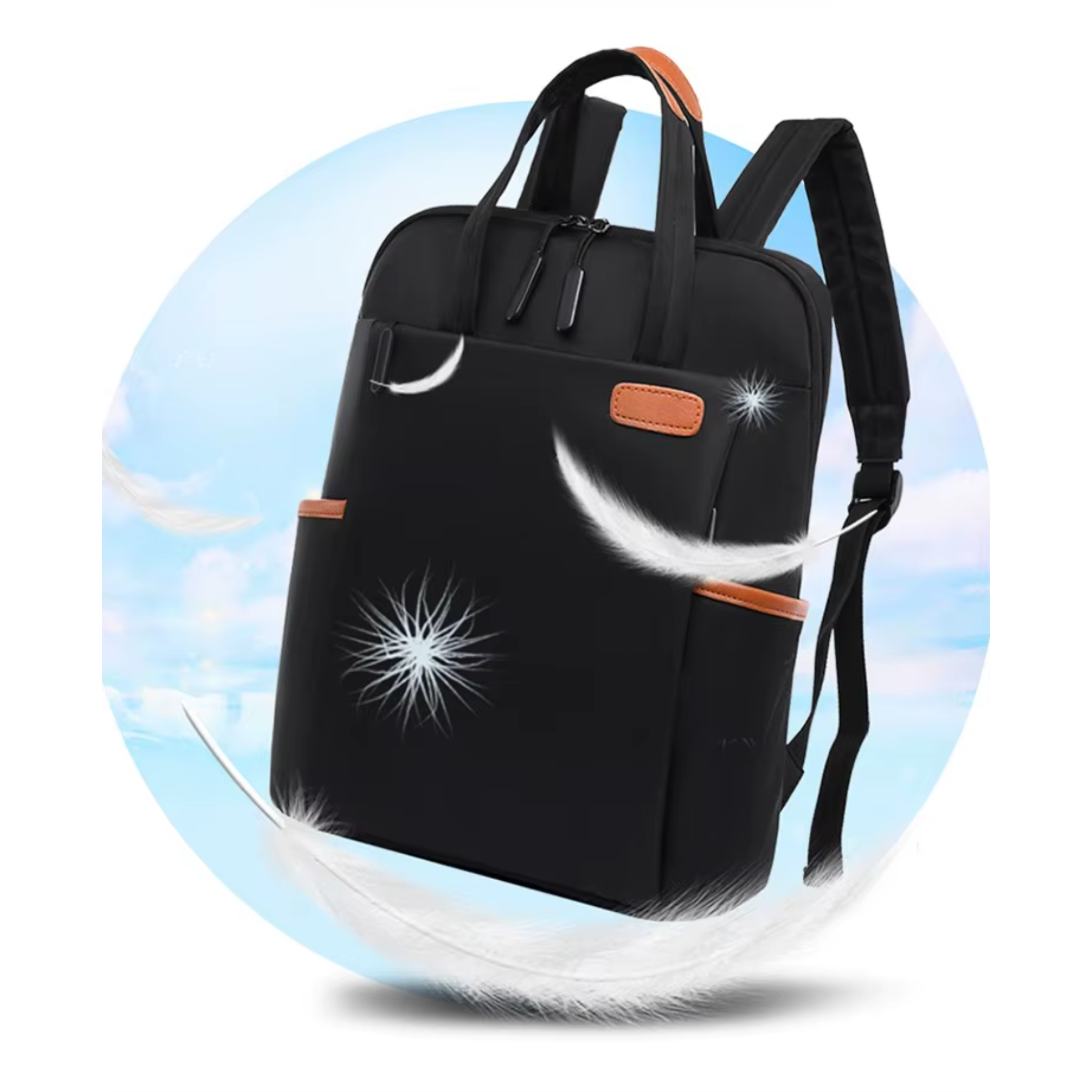 Bolsa Mochila Feminina Riliwil Oxford Preta