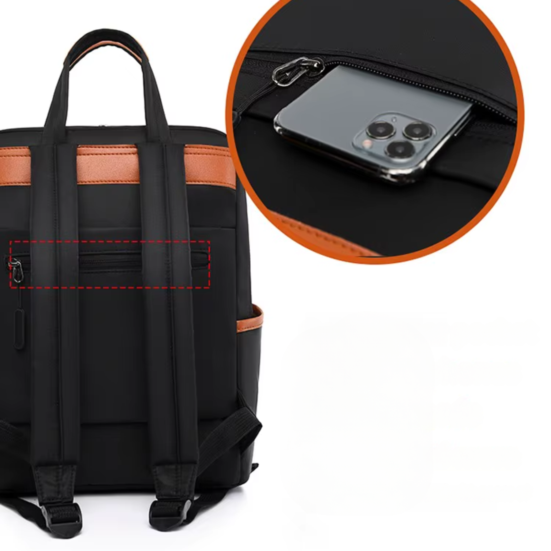 Bolsa Mochila Feminina Riliwil Oxford Preta