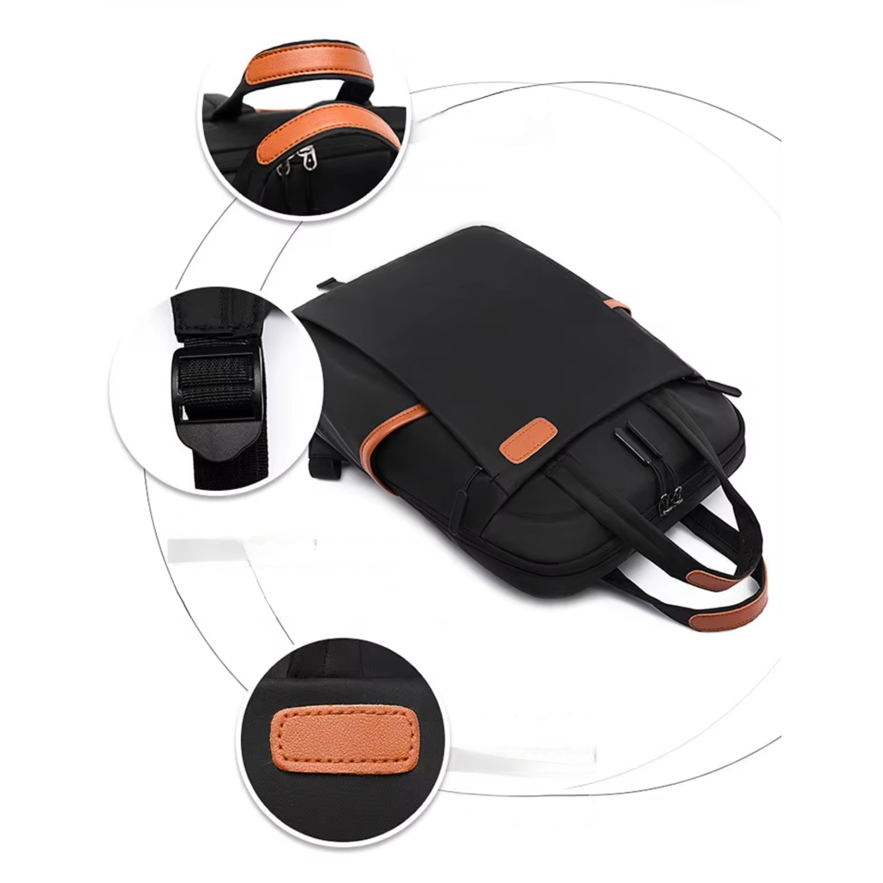 Bolsa Mochila Feminina Riliwil Oxford Preta