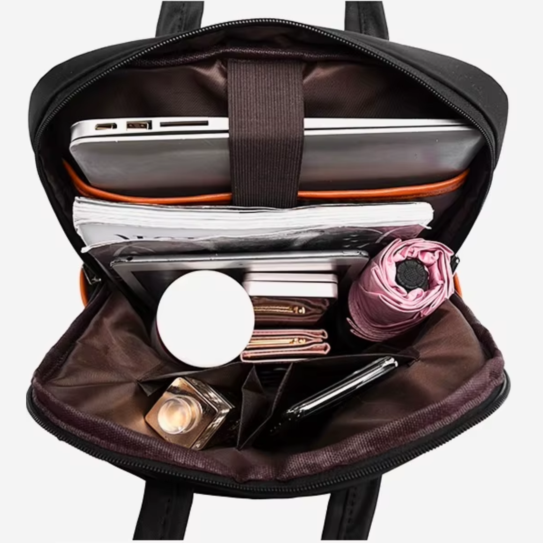 Bolsa Mochila Feminina Riliwil Oxford Preta