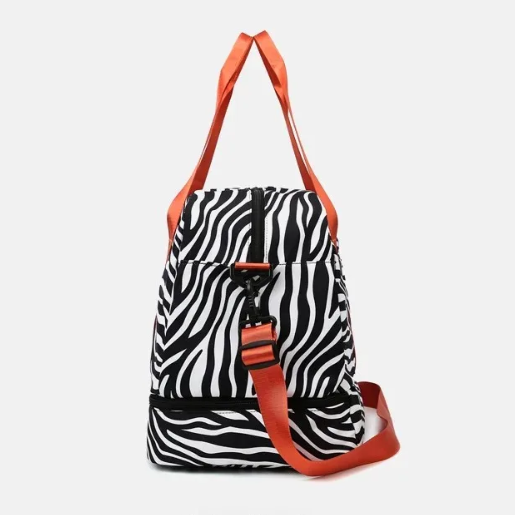 Bolsa de ombro feminina fashion estampa zebra com alça ajustável, confortável e moderna.
