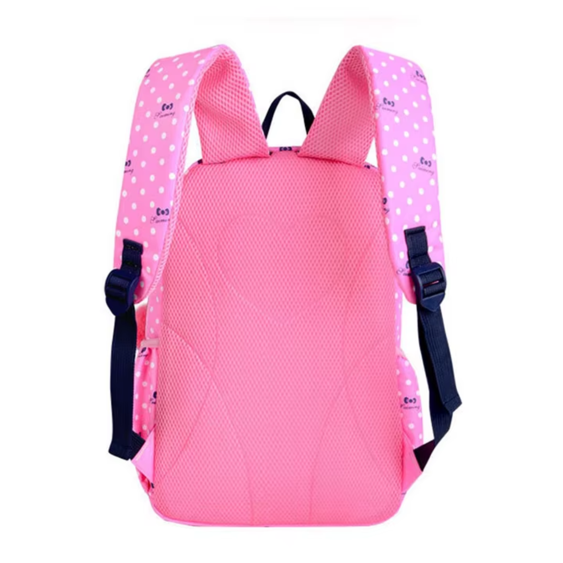 Alça de mão da mochila infantil rosa com reforço para transporte