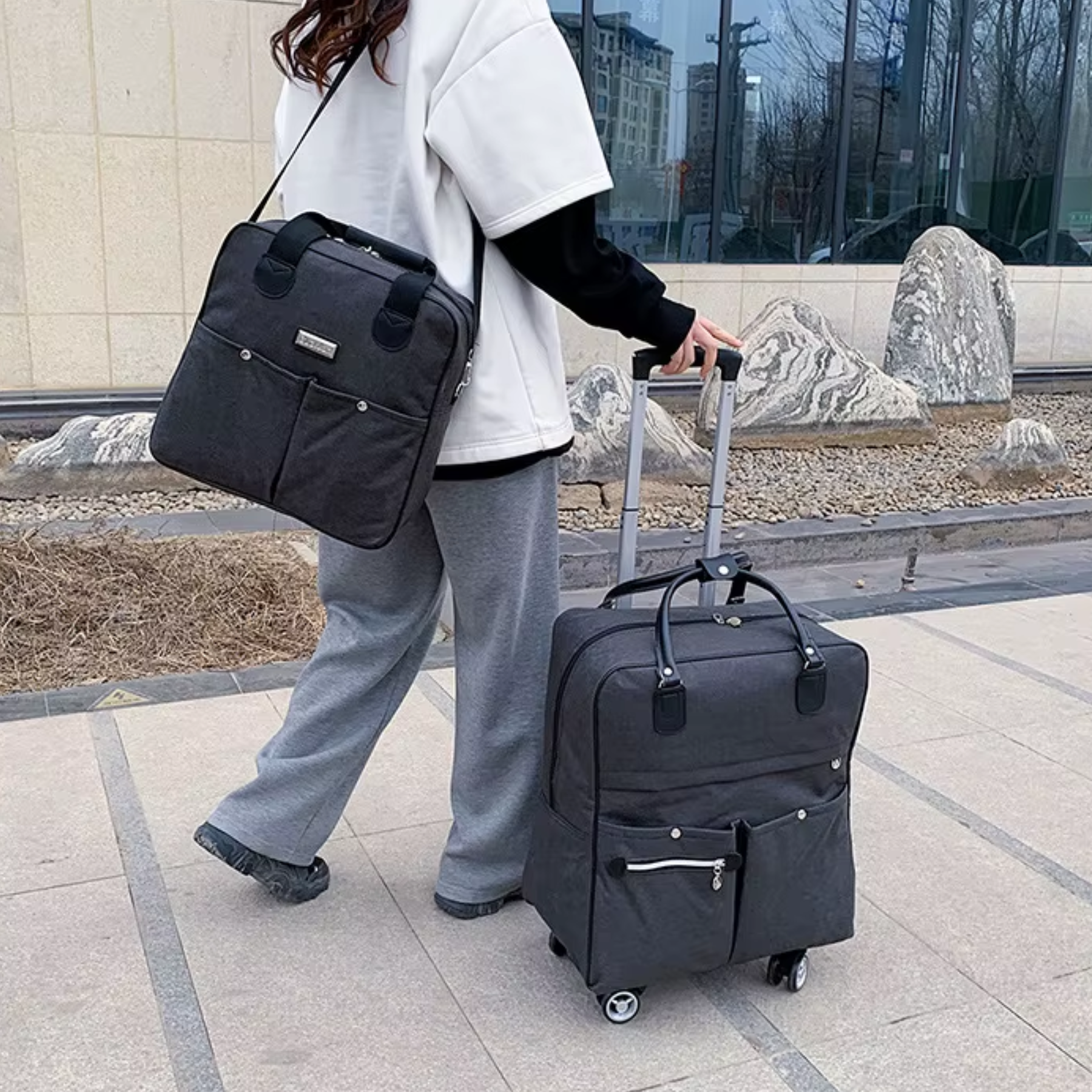 Kit Mala De Viagem 2 Peças Feminina TravelFlex Duffel