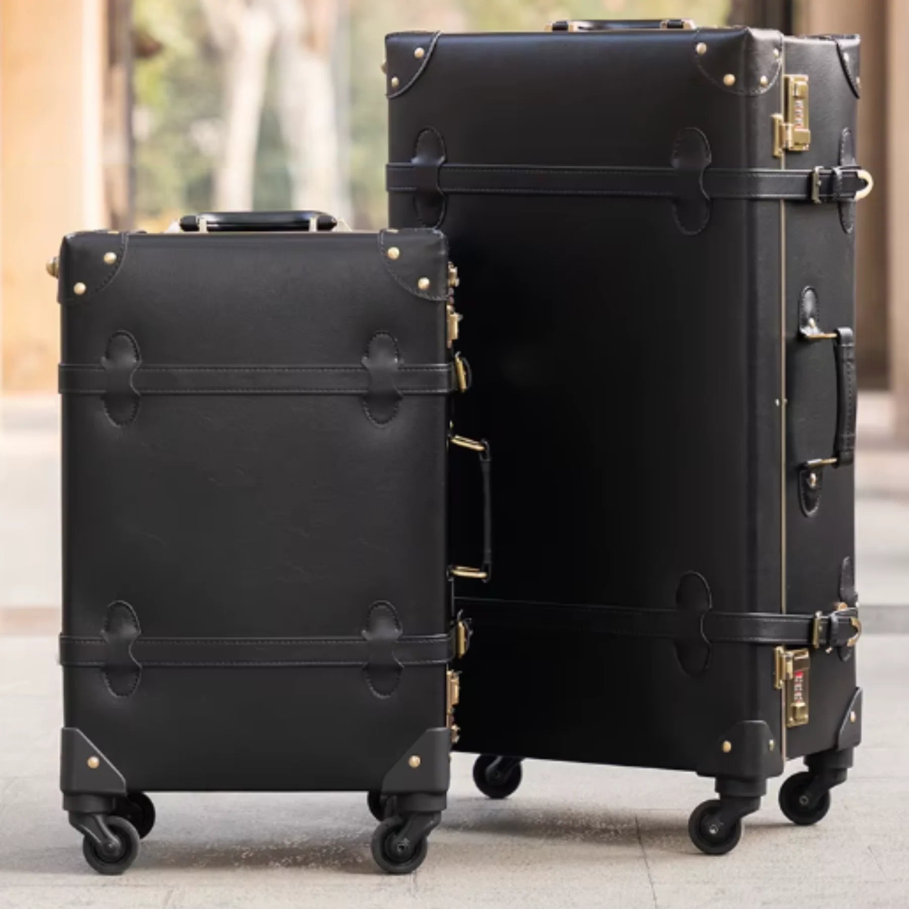 Kit Malas De Viagem Feminina BelleVoyag � PU Premium, TSA e Rodas 360�