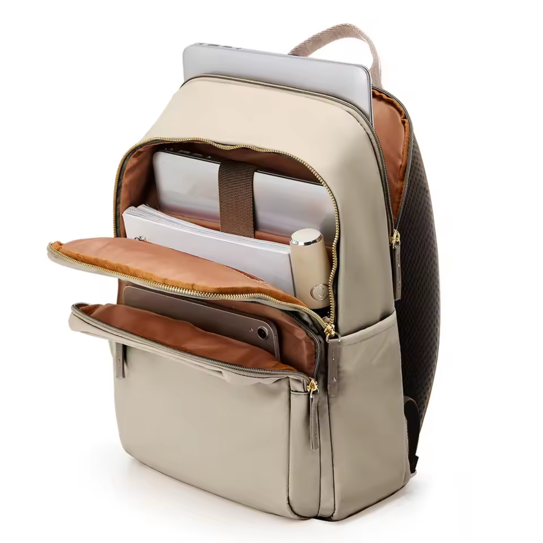 Mochila Escolar Feminina LunaClass 20–35L em Nylon com Compartimento para Notebook