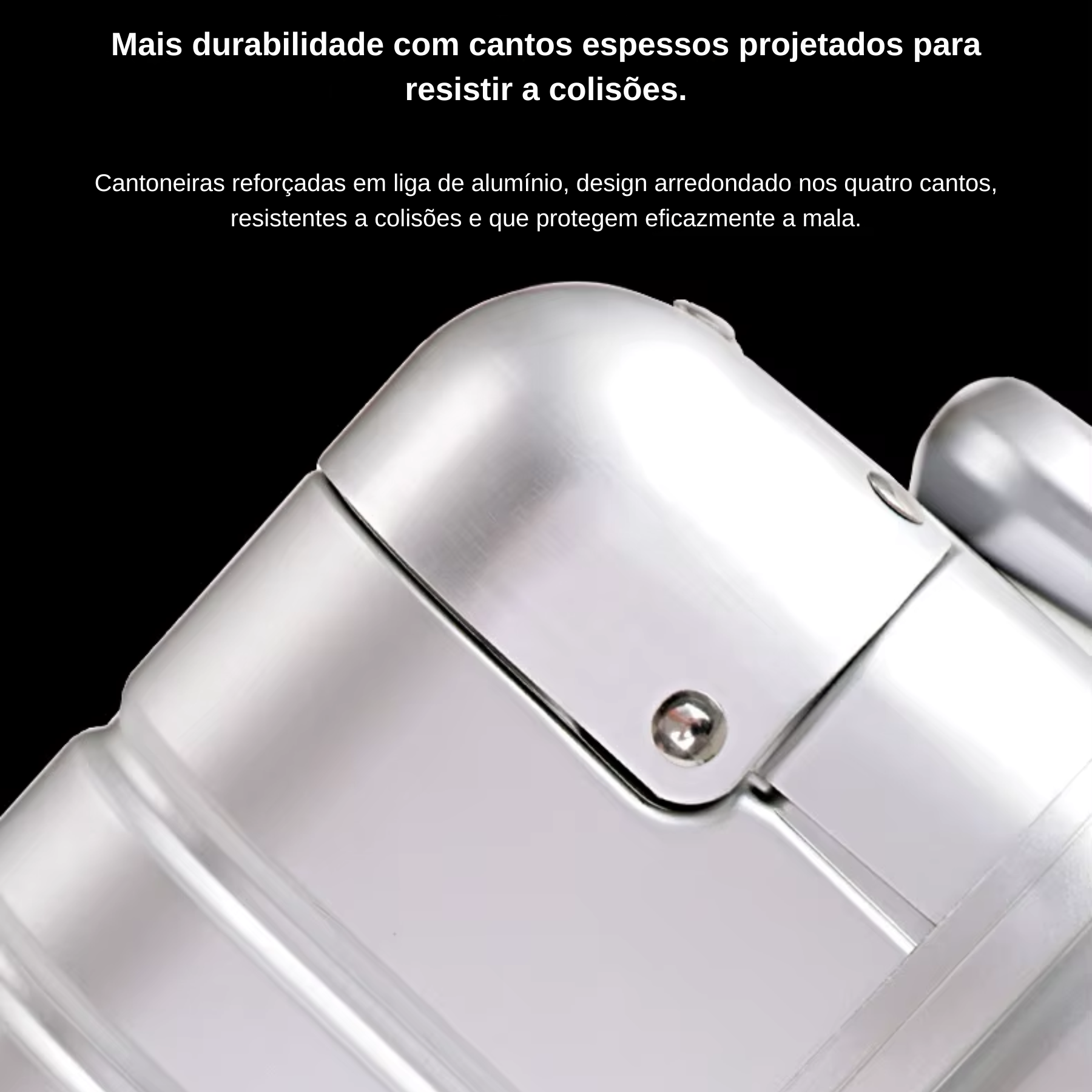 Rodinhas duplas 360° silenciosas da mala AeroTrek prata premium