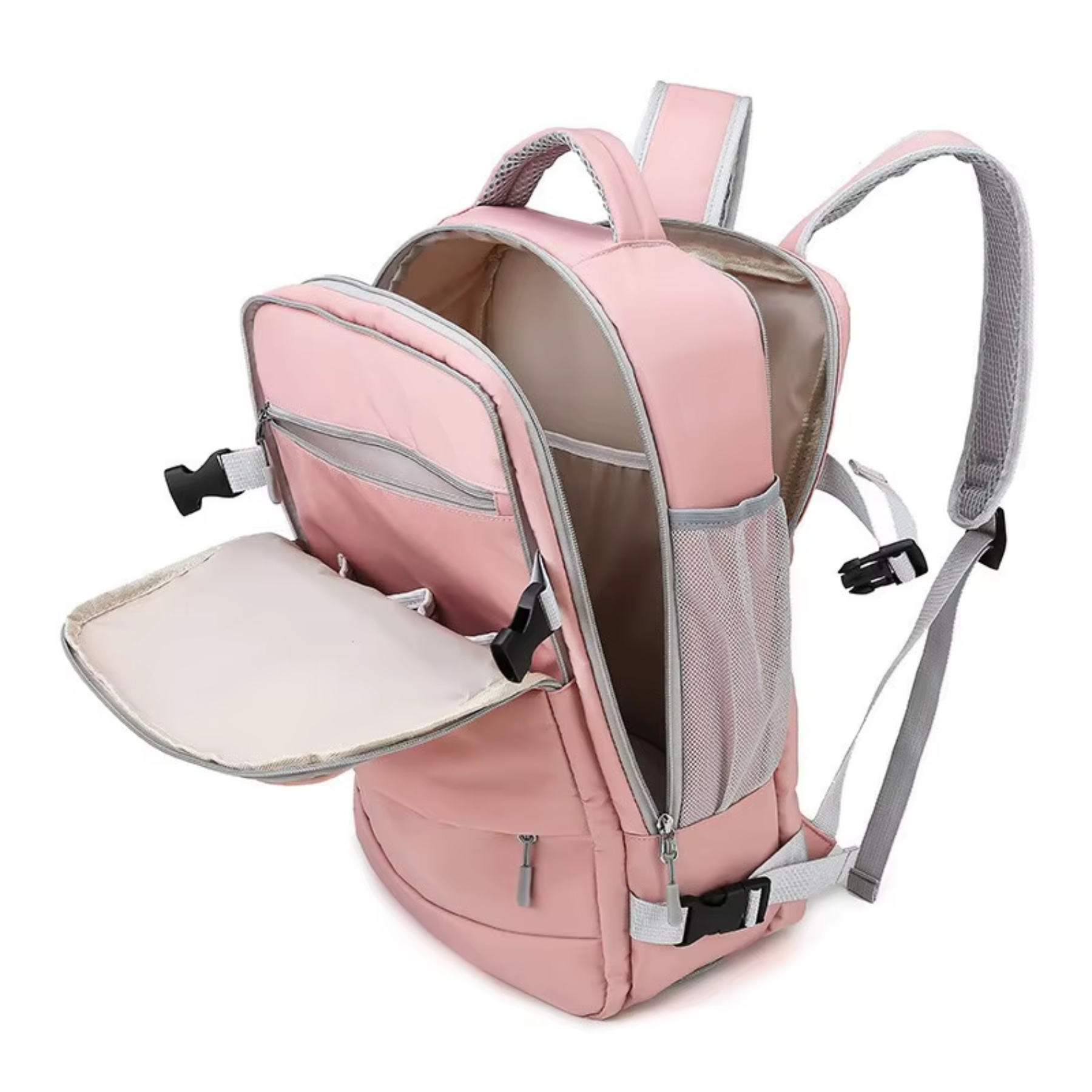 Mochila de Viagem Feminina Rosa TravelDream: Estilo e Conforto para Suas Aventuras