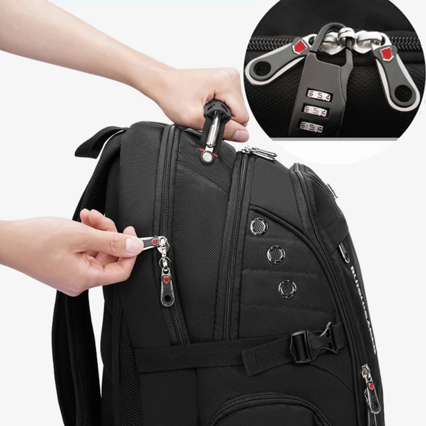 Mochila Masculina Preta NimbusPack prática para academia e esportes