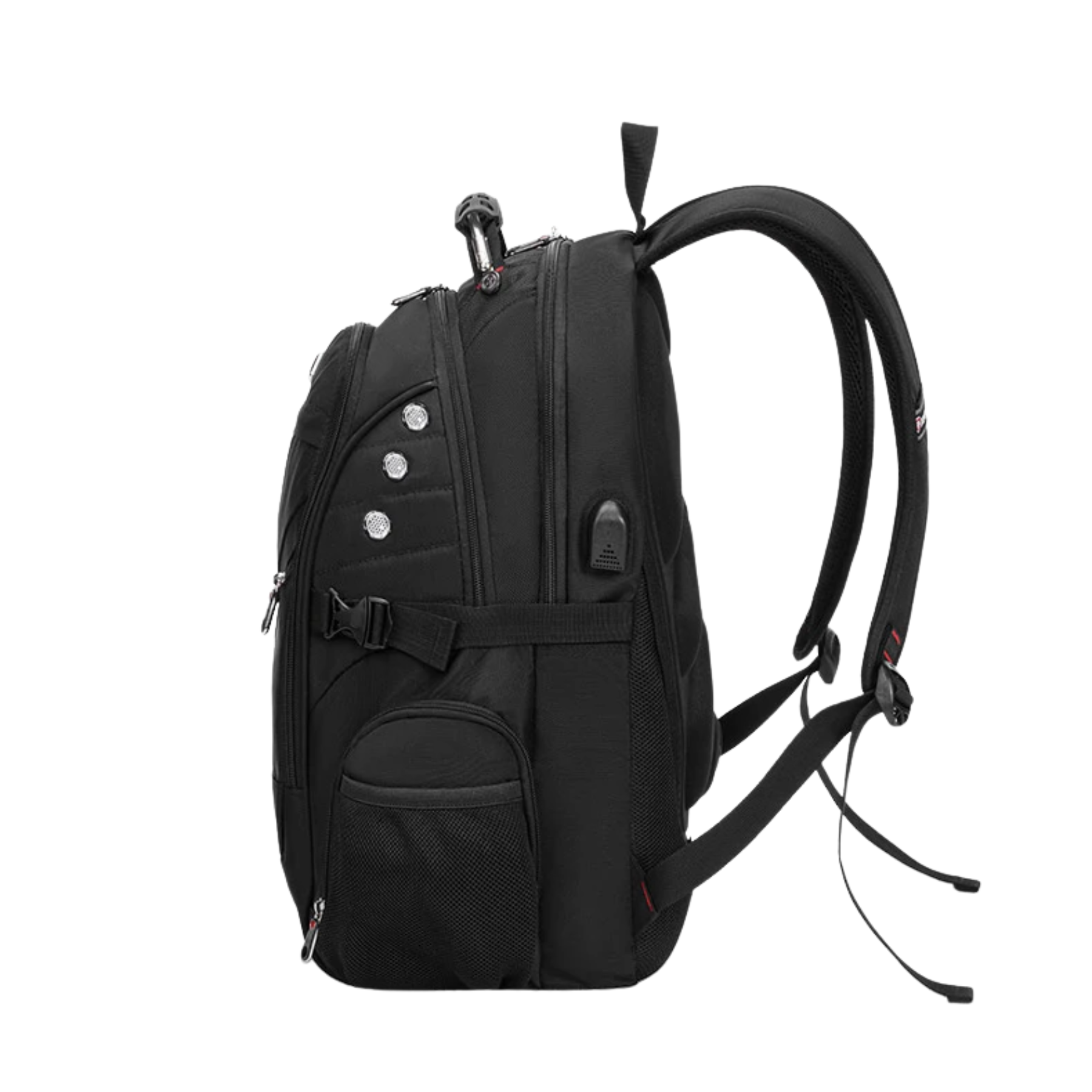 Mochila Masculina Preta NimbusPack com zíper antifurto e cadeado de brinde