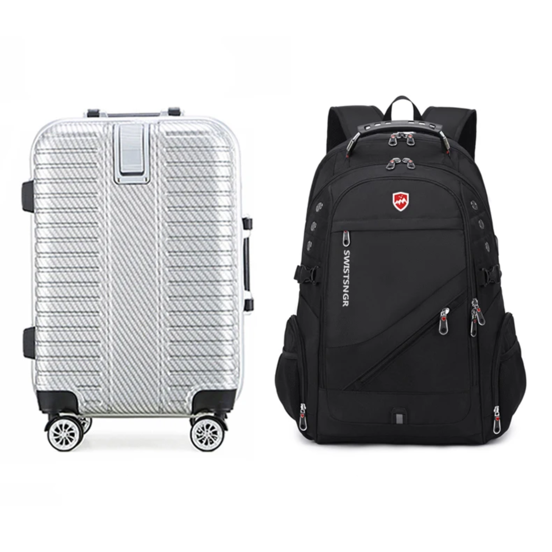 Mochila Masculina Preta NimbusPack acompanhada de cadeado antifurto de brinde