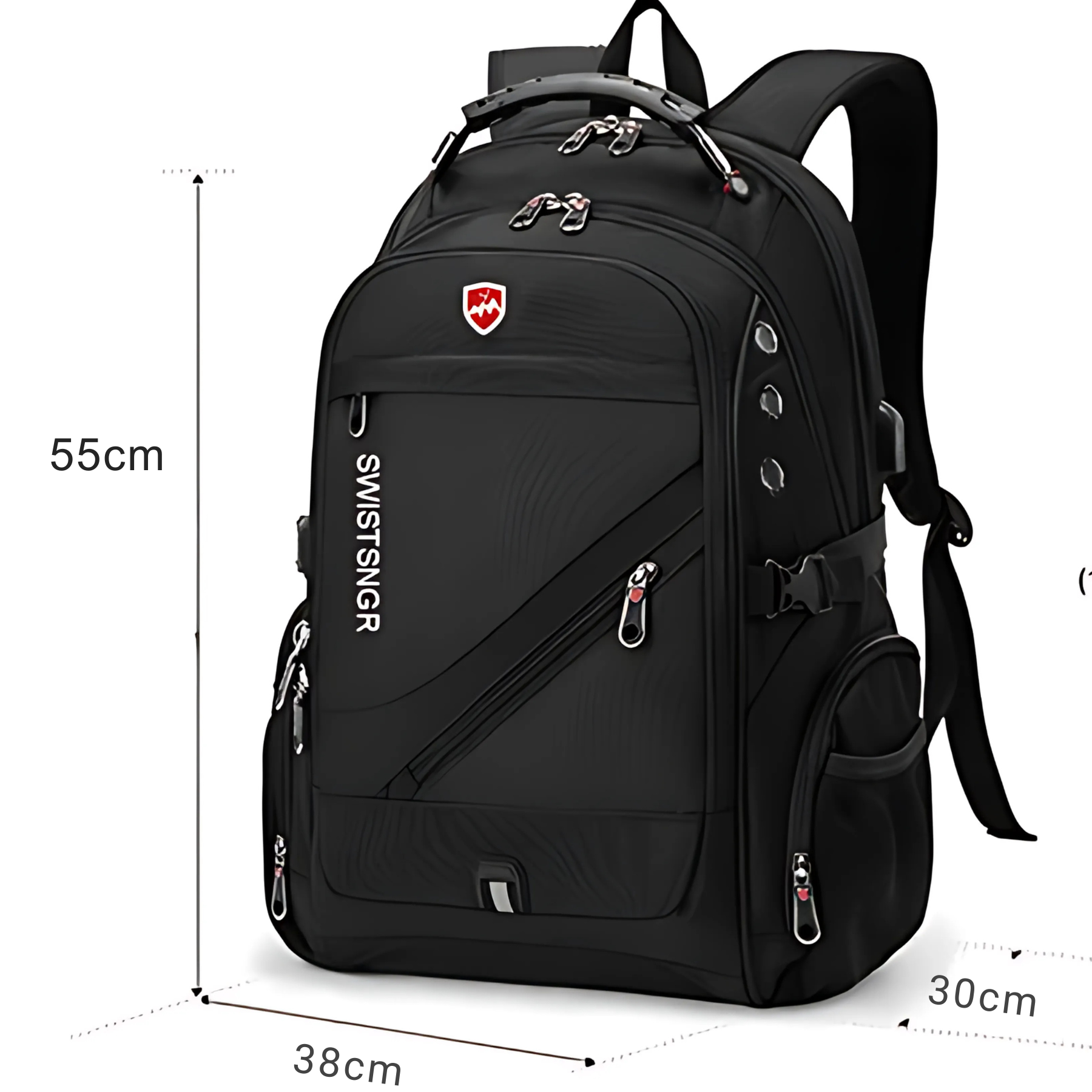Mochila Masculina Preta NimbusPack executiva para trabalho e uso diário