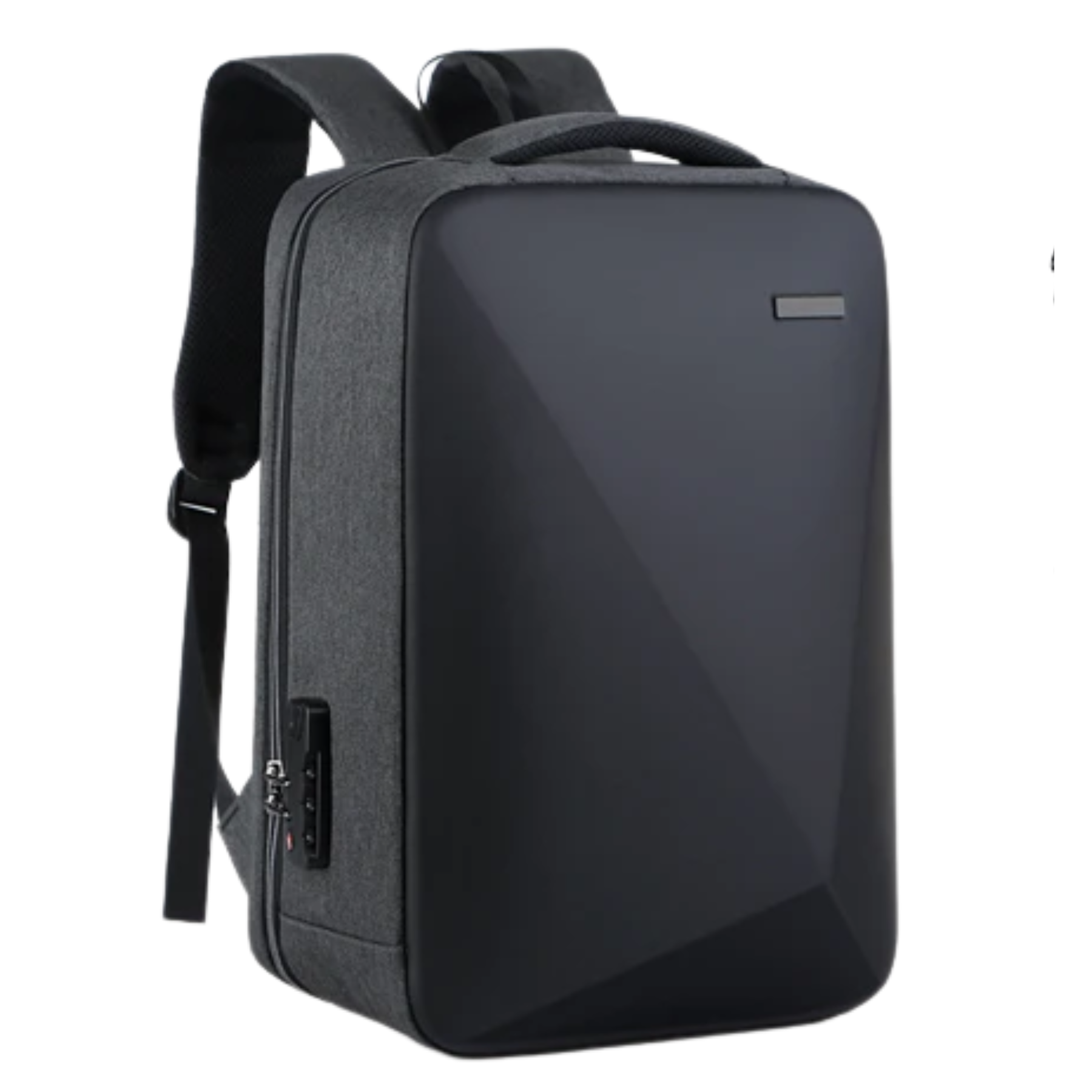 Sistema antifurto com zíper oculto e cadeado integrado da mochila TechGuard