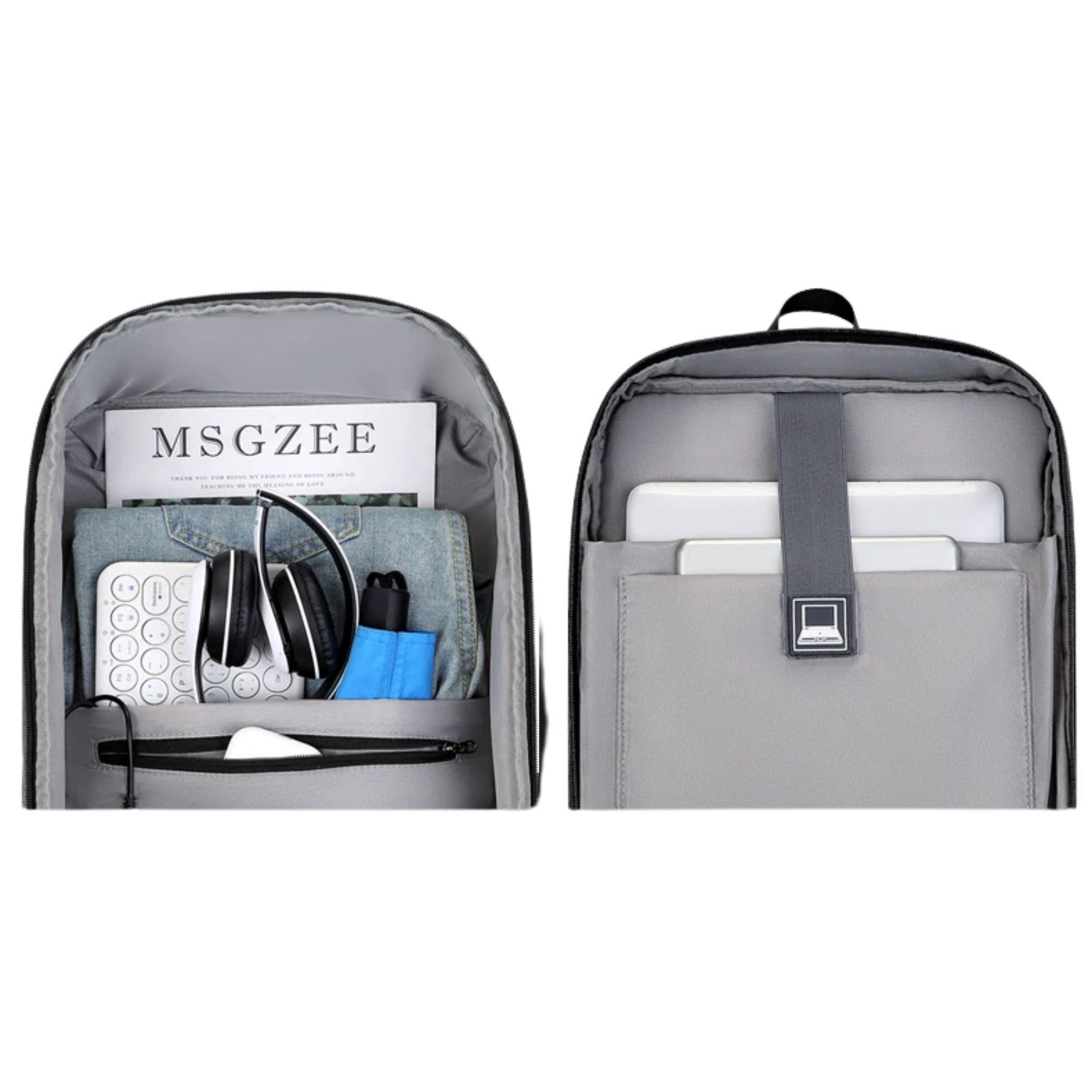 Mochila TechGuard usada como bagagem de mão em ambiente de viagem