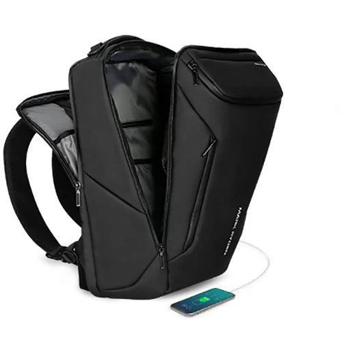 Mochila executiva impermeável preta para trabalho e viagem