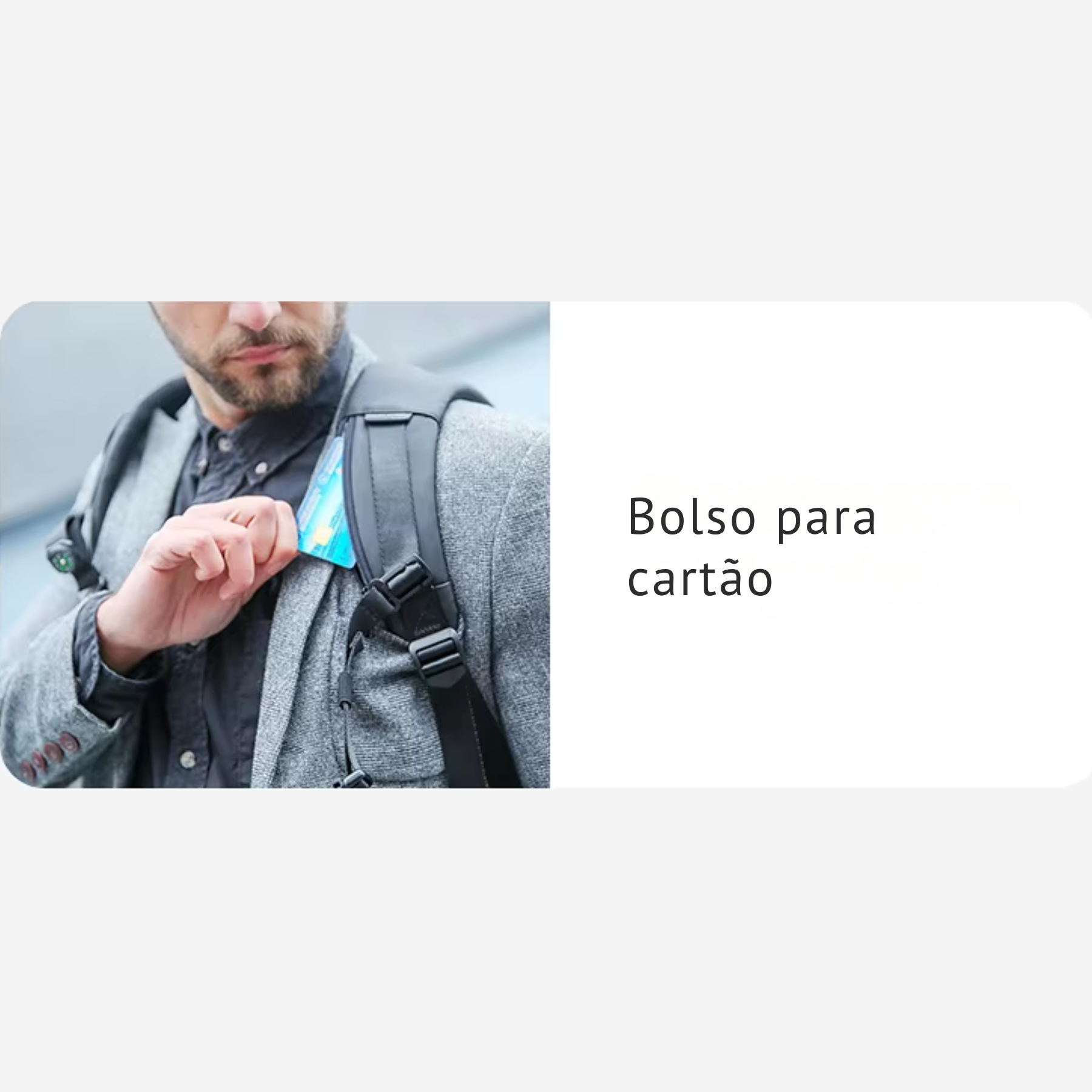 Mochila preta de viagem masculina resistente e moderna