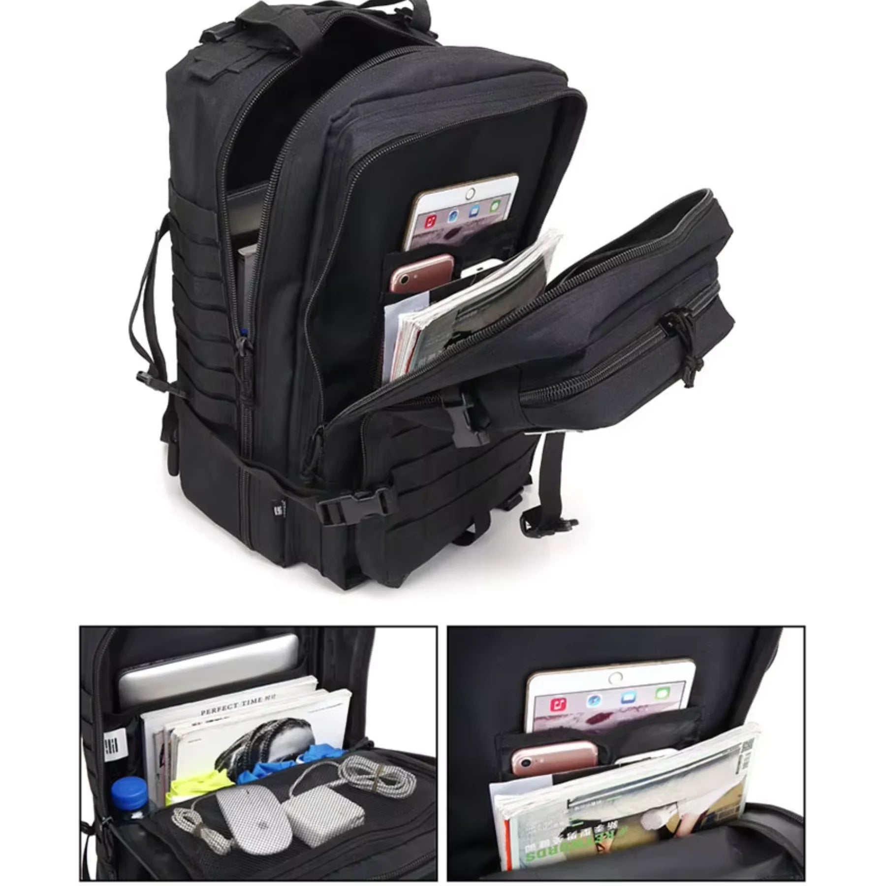 Mochila Tática Militar Impermeável 50L – TactiGear Max Masculina