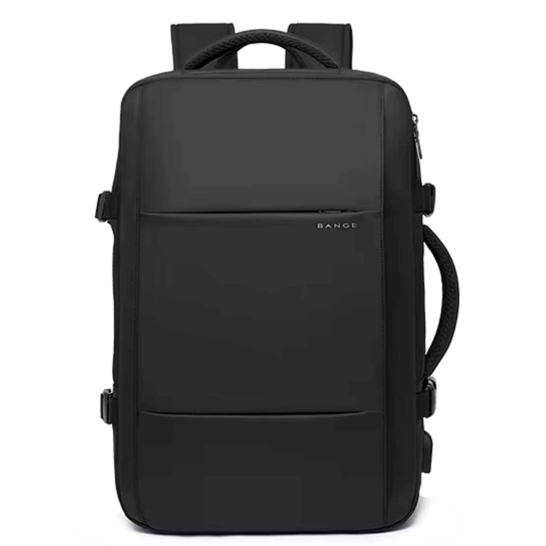 Mochila de viagem TechVoyager Pro preta 45L impermeável resistente à chuva