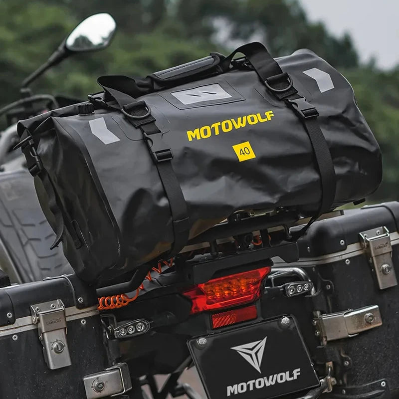 Motowolf - Bolsa Para Motocicleta Impermeável Com Grande Capacidade 66L Bagagem Vip