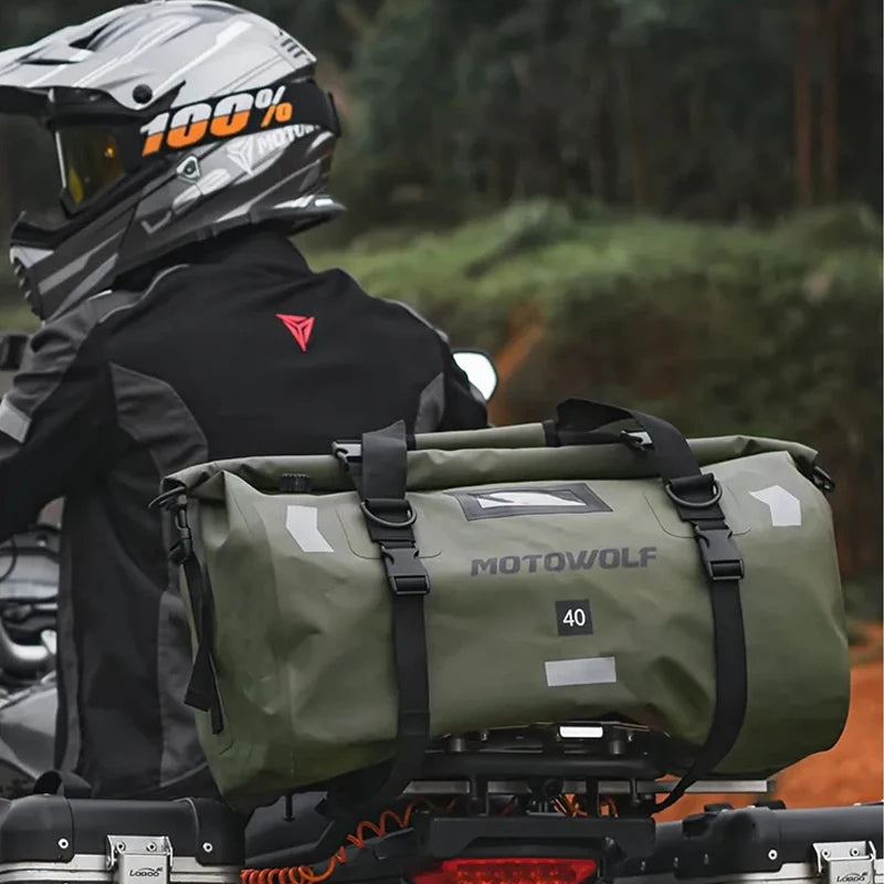Motowolf - Bolsa Para Motocicleta Impermeável Com Grande Capacidade 66L Bagagem Vip