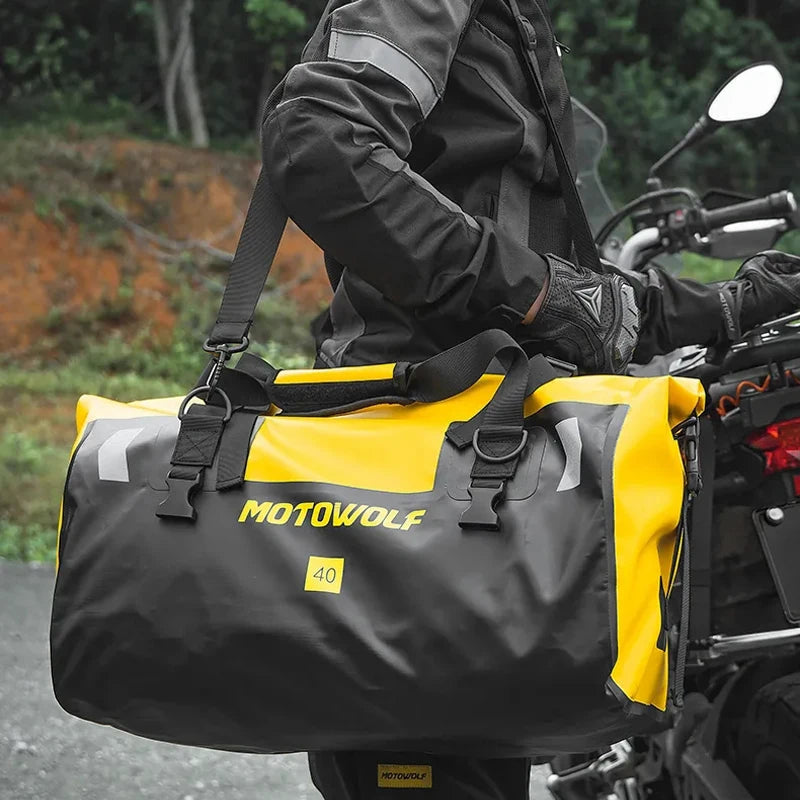 Motowolf - Bolsa Para Motocicleta Impermeável Com Grande Capacidade 66L Bagagem Vip