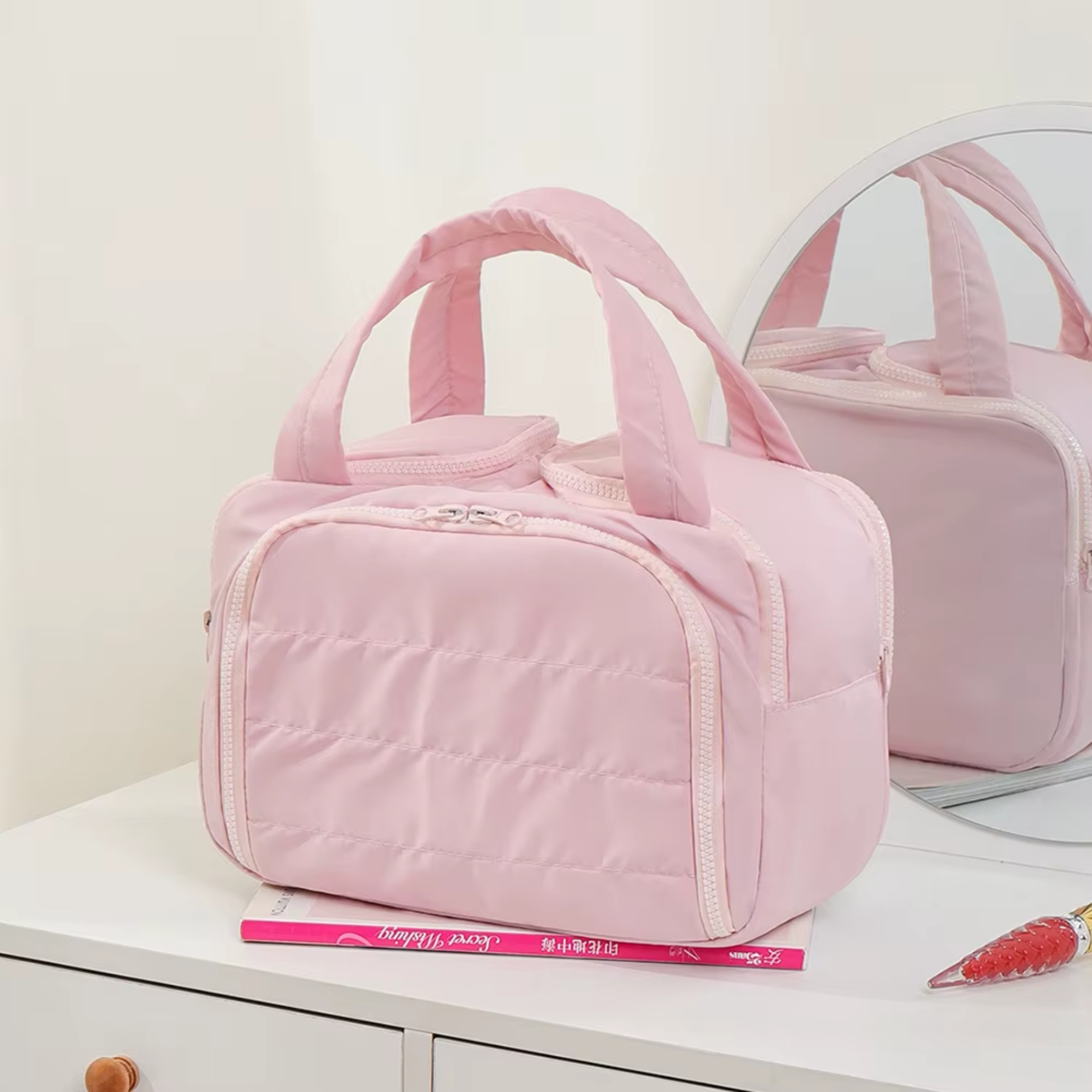 Necessaire Feminina Rosa Lumière