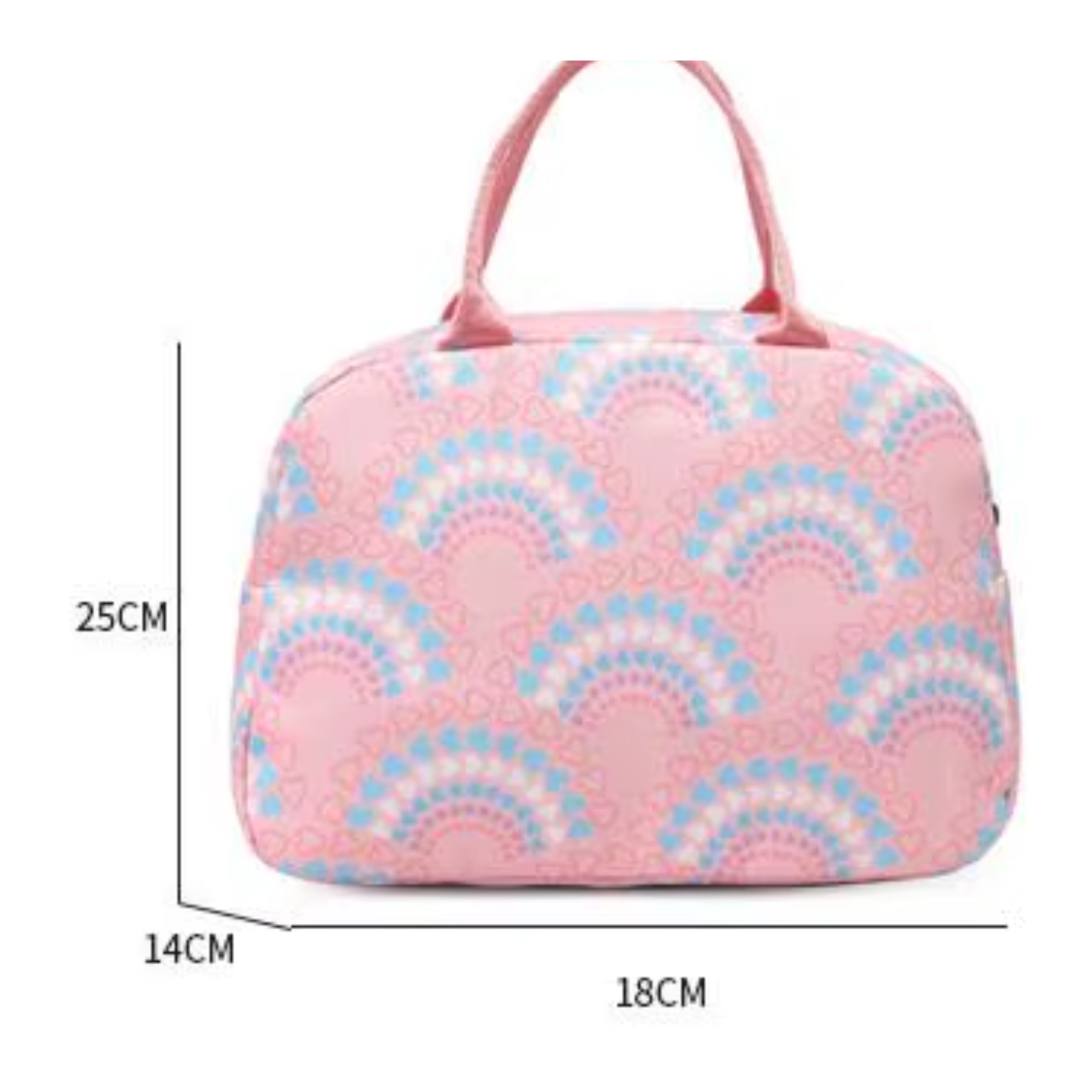 Mochila Escolar Feminina RollyPrincess + 2 bolsas Inclusas Kit Completo Para Estudantes