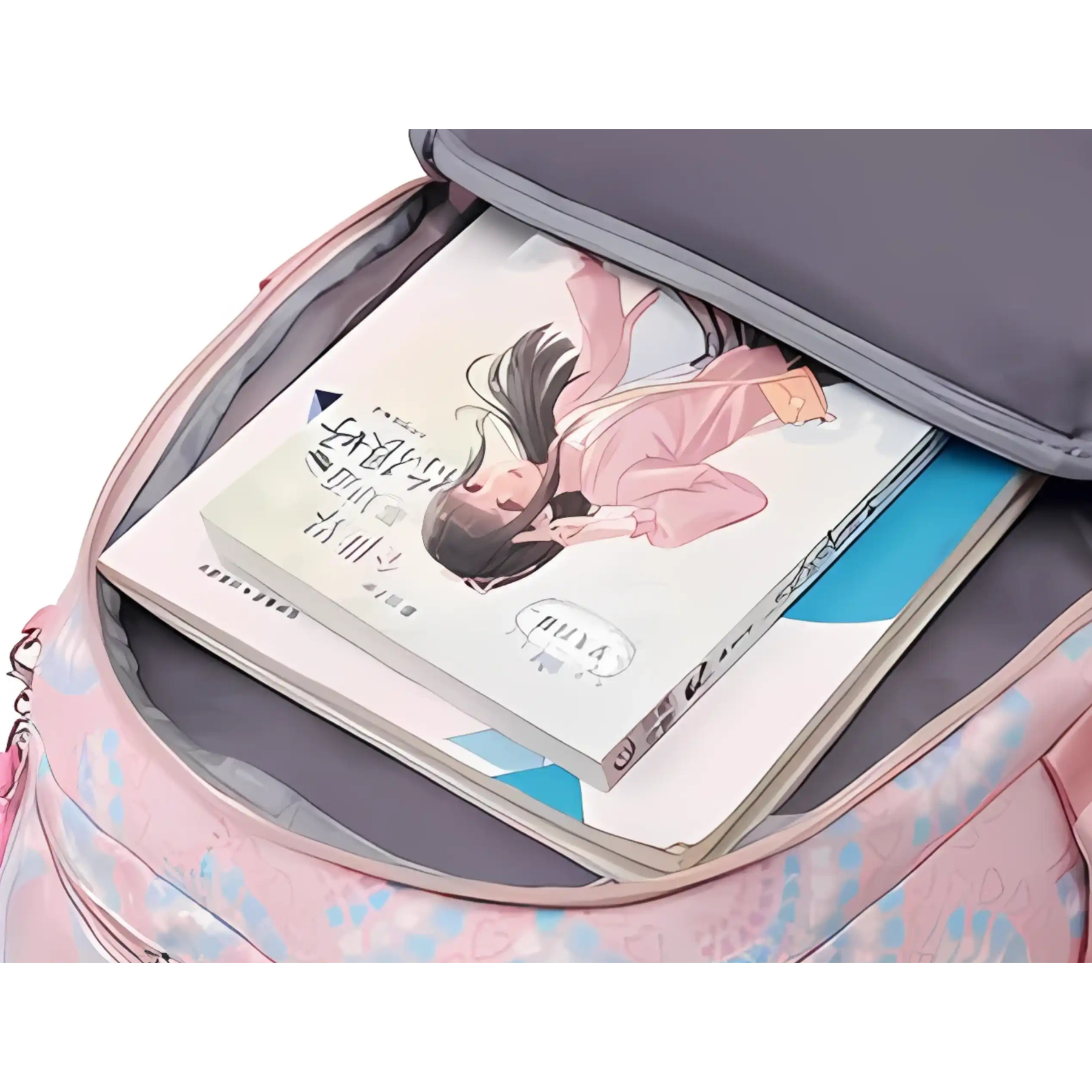 Mochila Escolar Feminina RollyPrincess + 2 bolsas Inclusas Kit Completo Para Estudantes