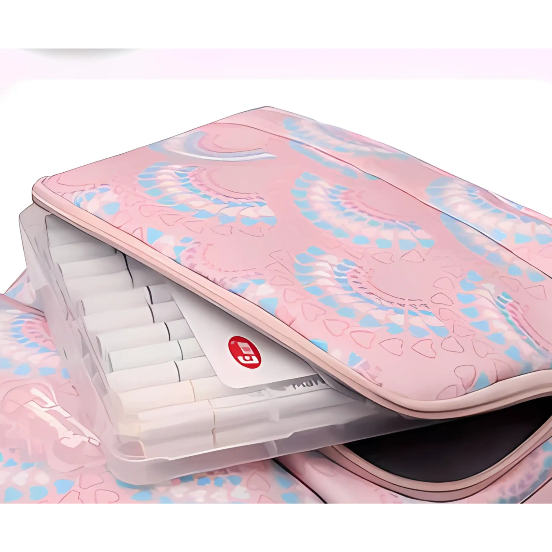 Mochila Escolar Feminina RollyPrincess + 2 bolsas Inclusas Kit Completo Para Estudantes