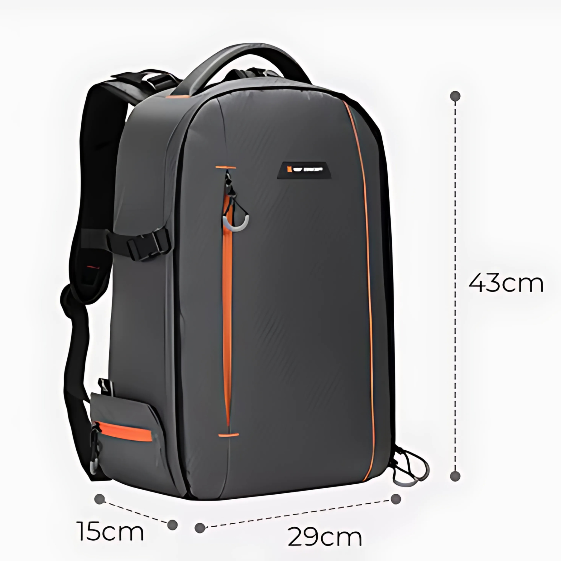 Mochila SnapGear 18L preta com compartimento dedicado para notebook 14 polegadas