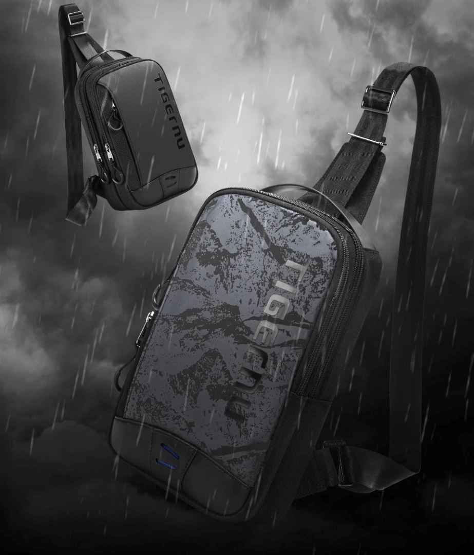 Bolsa Masculina Transversal Camuflada Leopnu