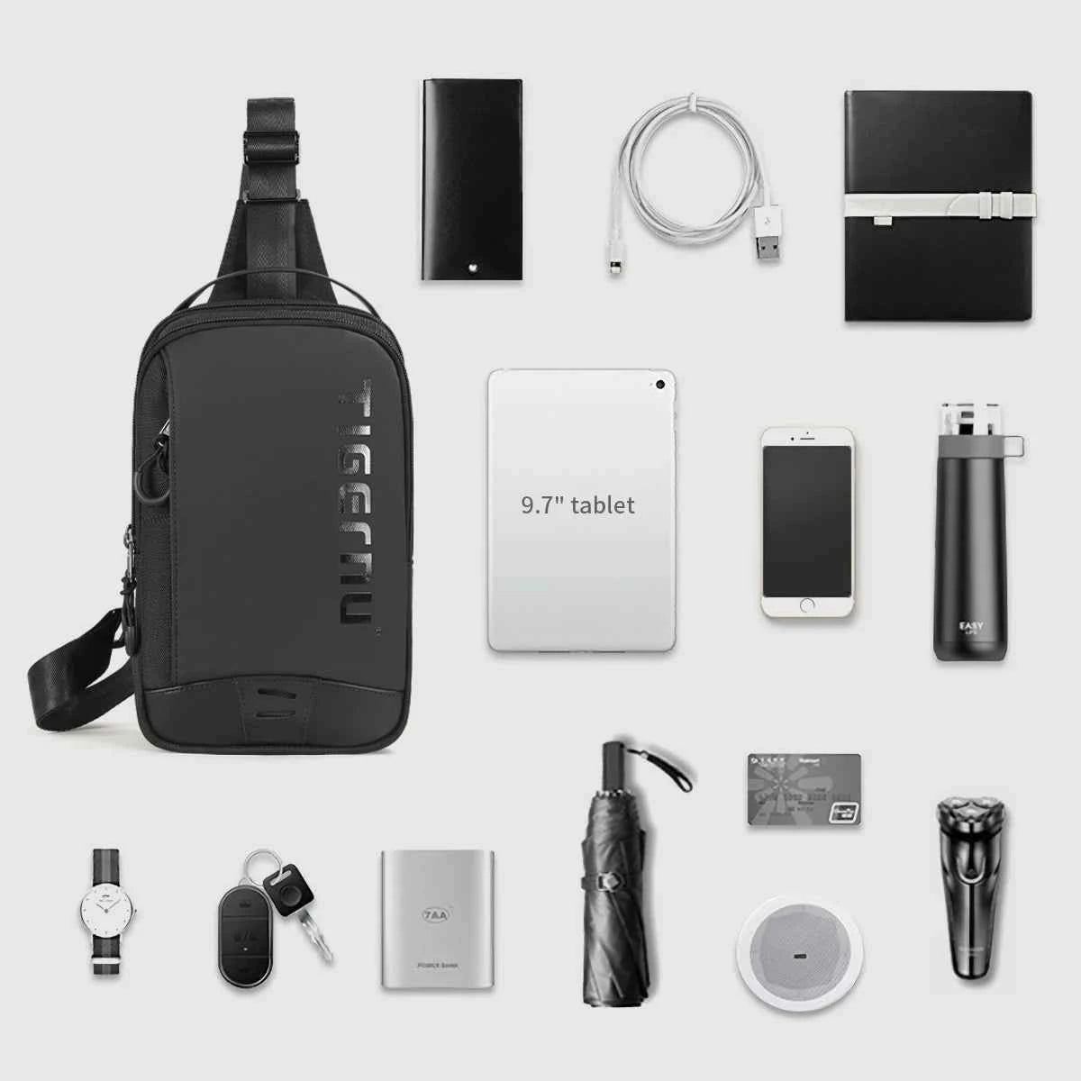 Bolsa Masculina Transversal Camuflada Leopnu