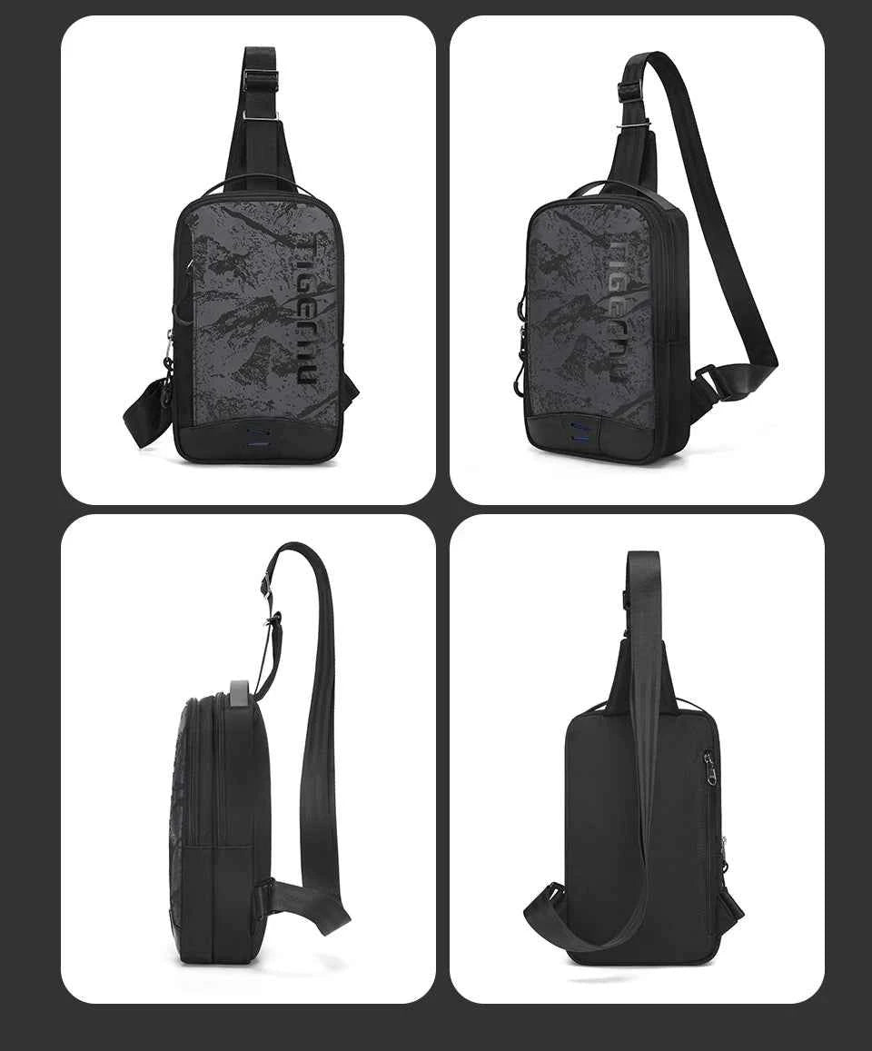 Bolsa Masculina Transversal Camuflada Leopnu